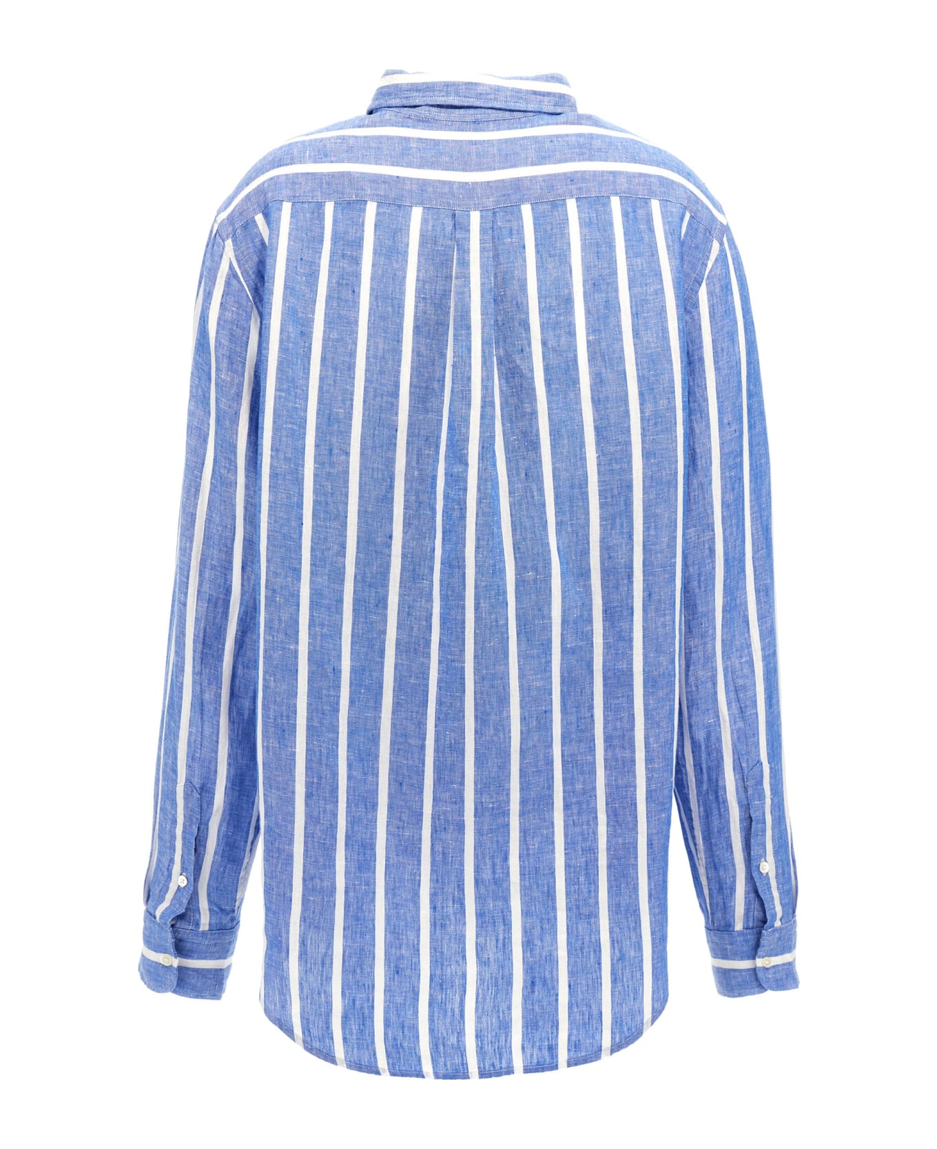 Ralph Lauren Logo Shirt - Blue White シャツ