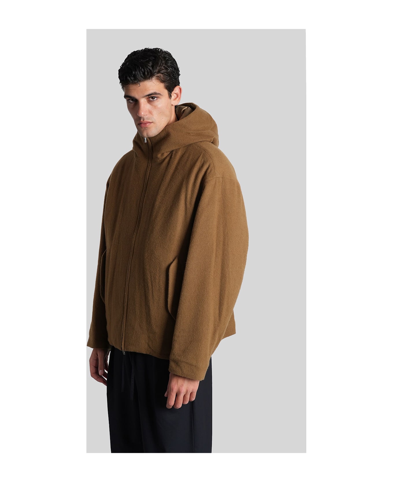 Attachment Casual Jacket In Camel Wool - Camel