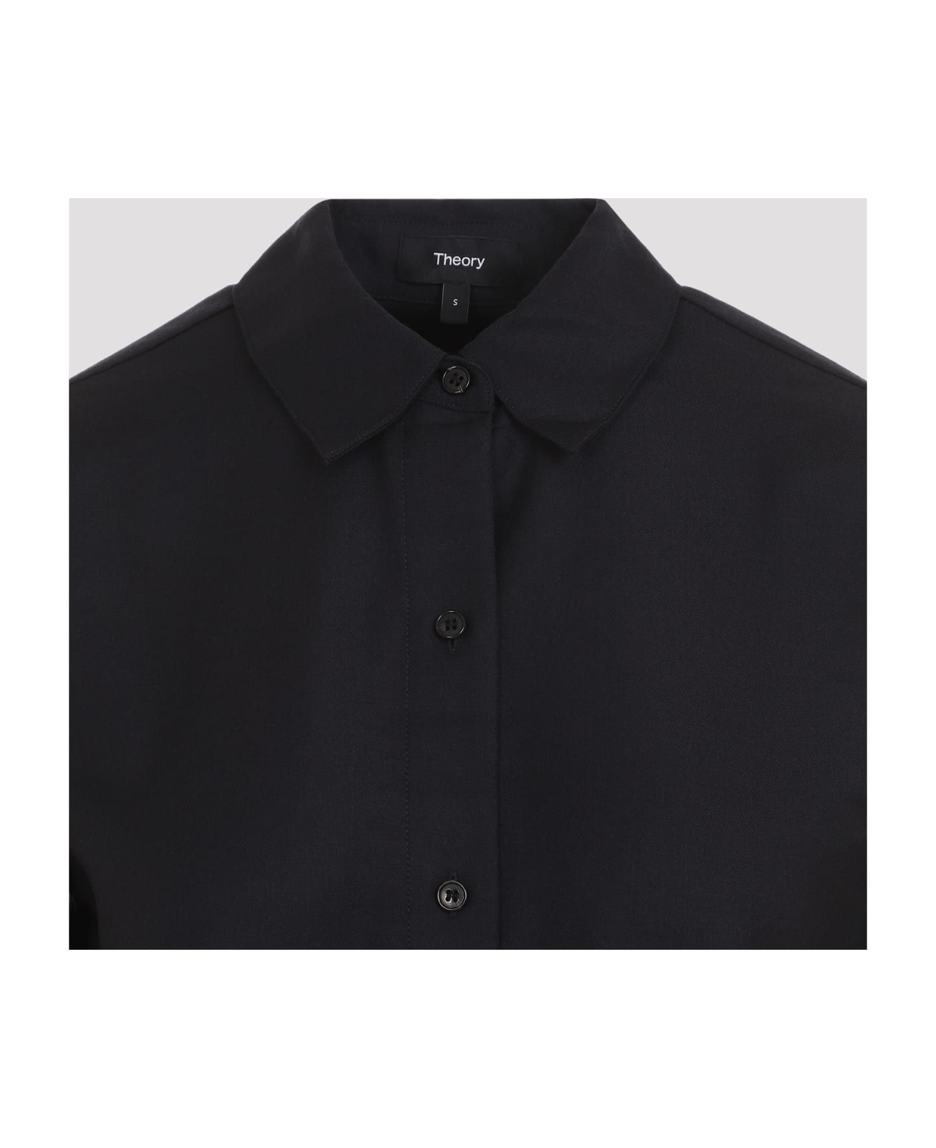 Theory Virgin Wool Shirt - BLUE