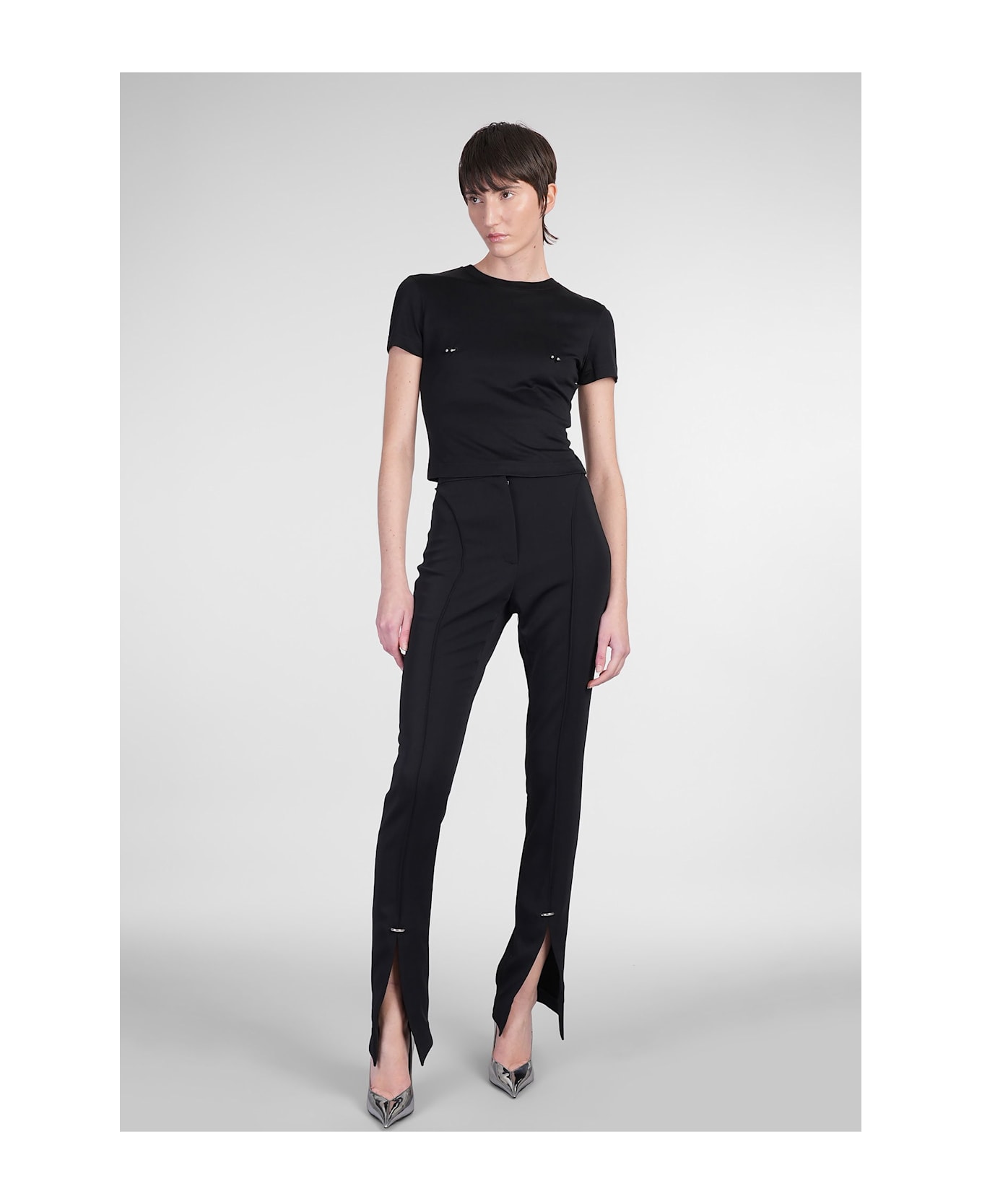 Mugler T-shirt In Black Cotton - black