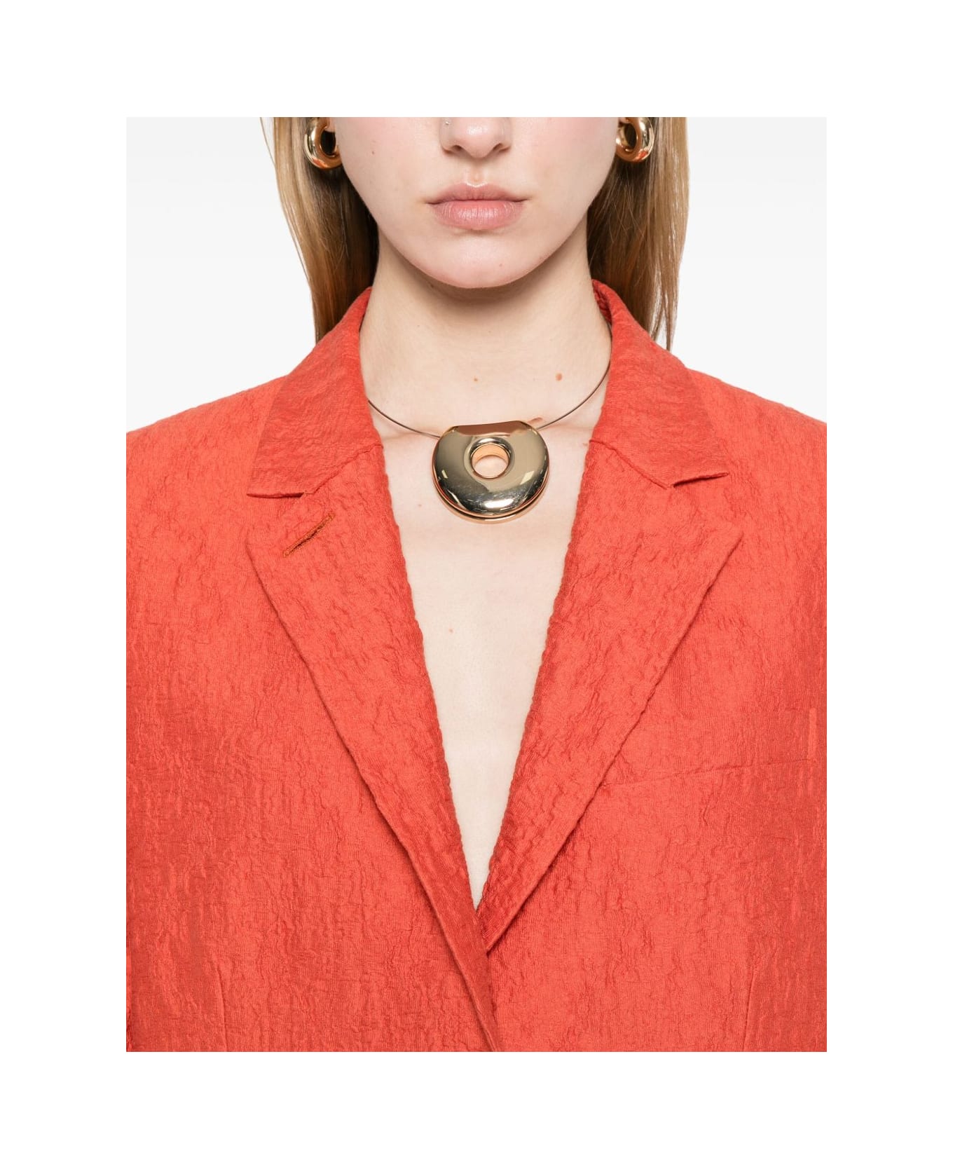 Harris Wharf London Cotton Blend Blazer Jacket - Orange