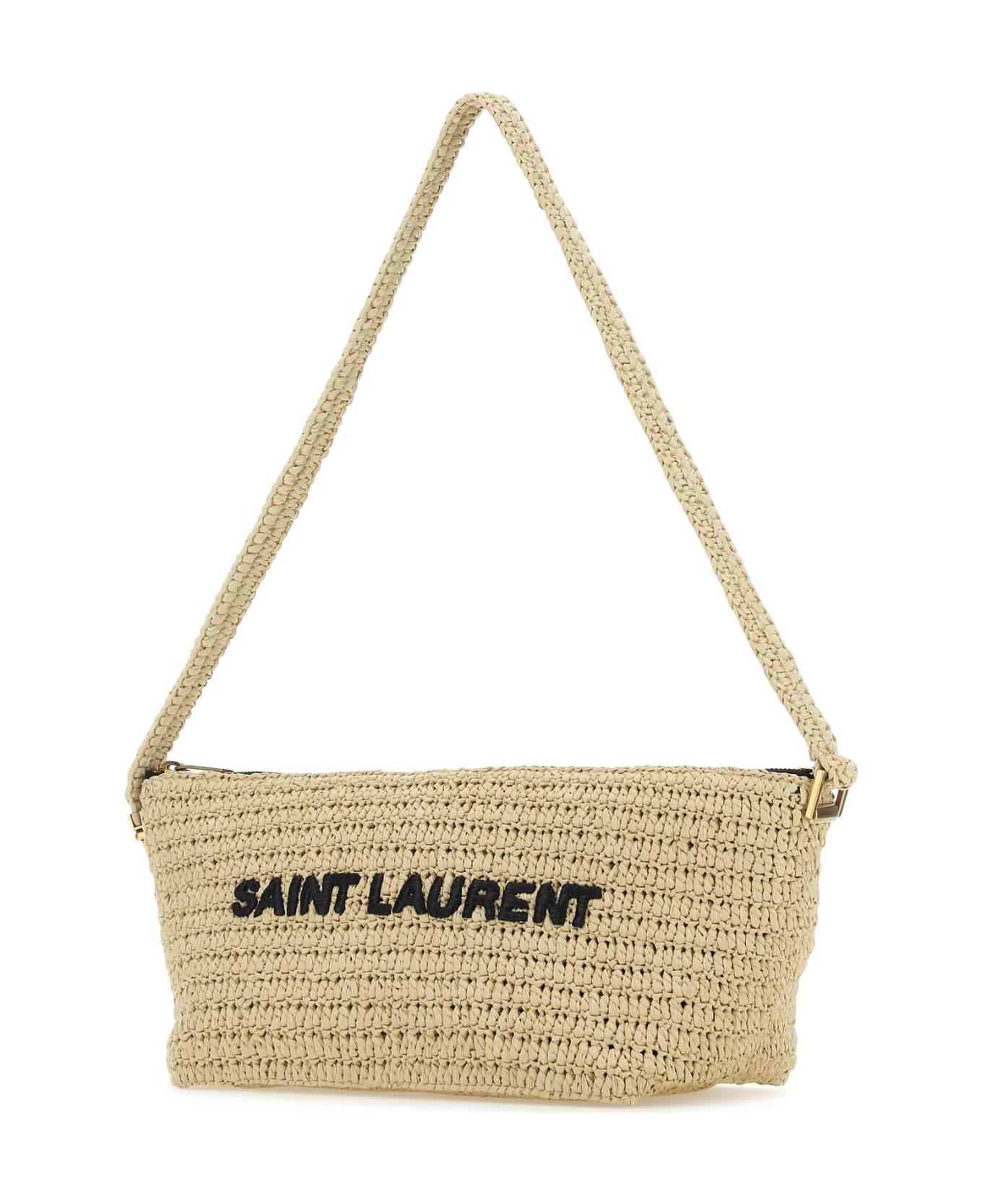 Saint Laurent Raffia Tuc Le Shoulder Bag - Multicolor