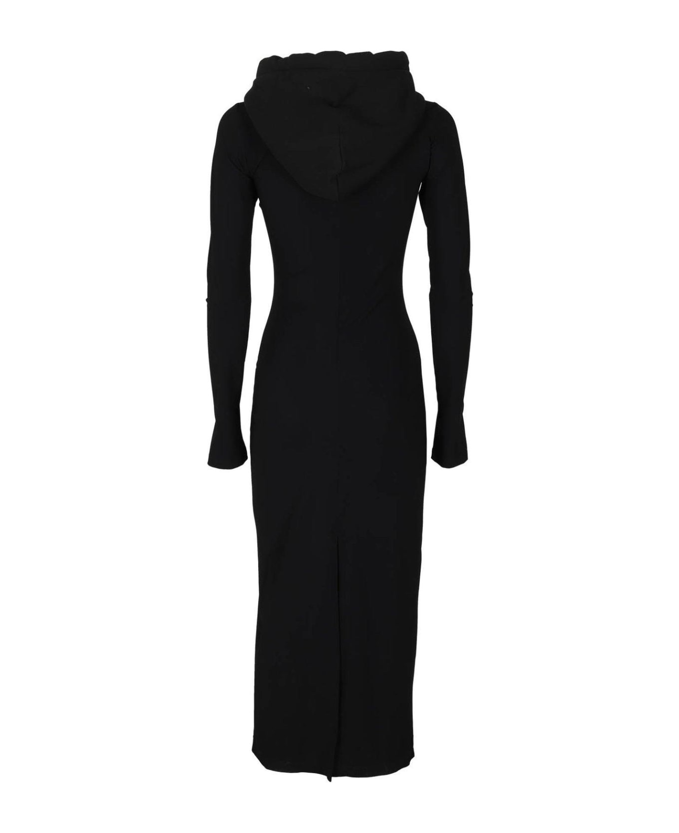 MM6 Maison Margiela Drawstring Hooded Dress - Nero ワンピース＆ドレス