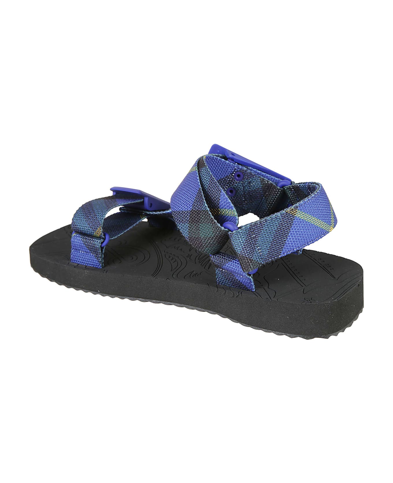 Burberry Thick Platform Sandals - Bright Navy