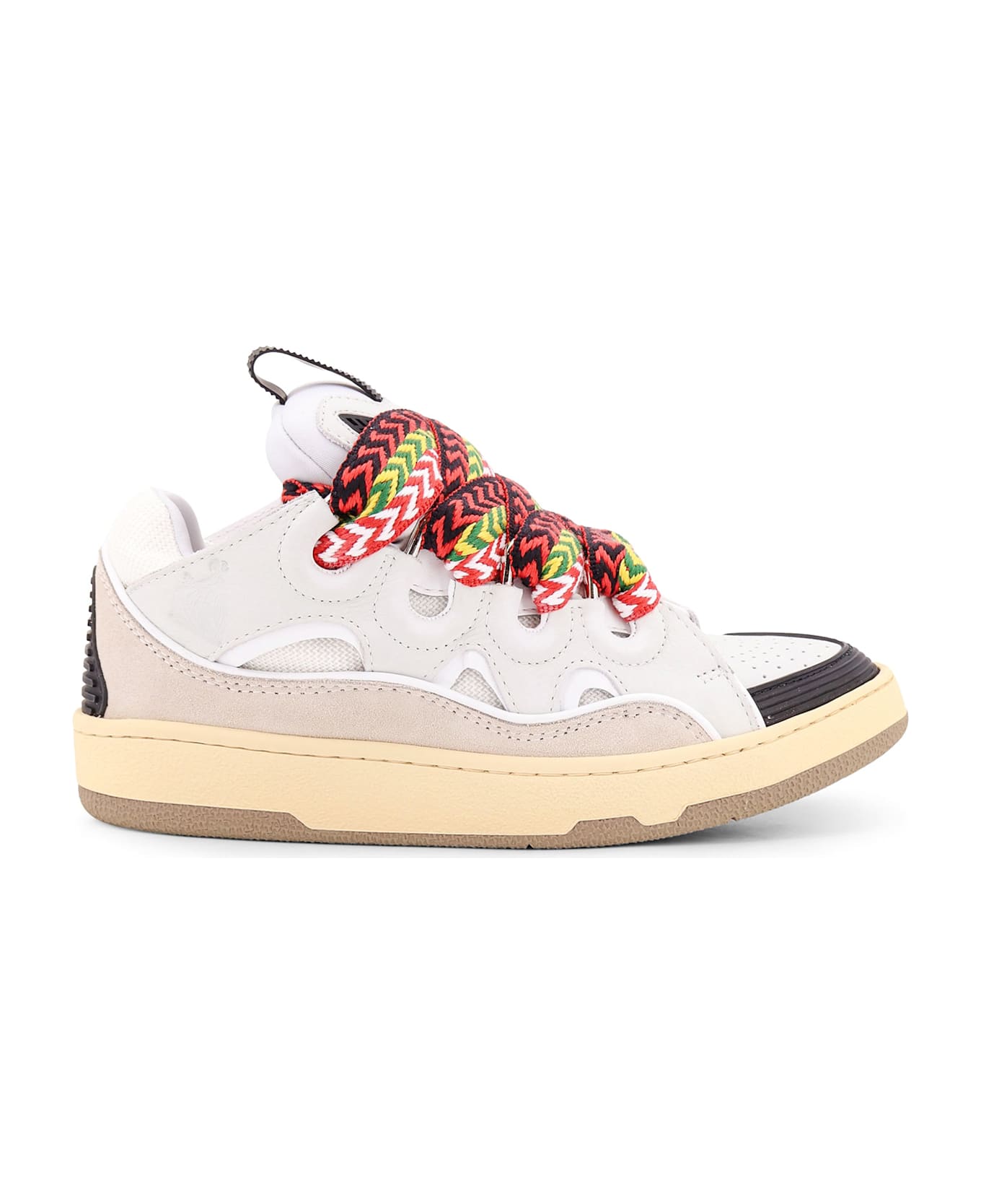 スニーカー LANVIN PARIS Curb leather sneakers with mesh inserts Curb leather sneakers with mesh inserts LANVIN PARIS
