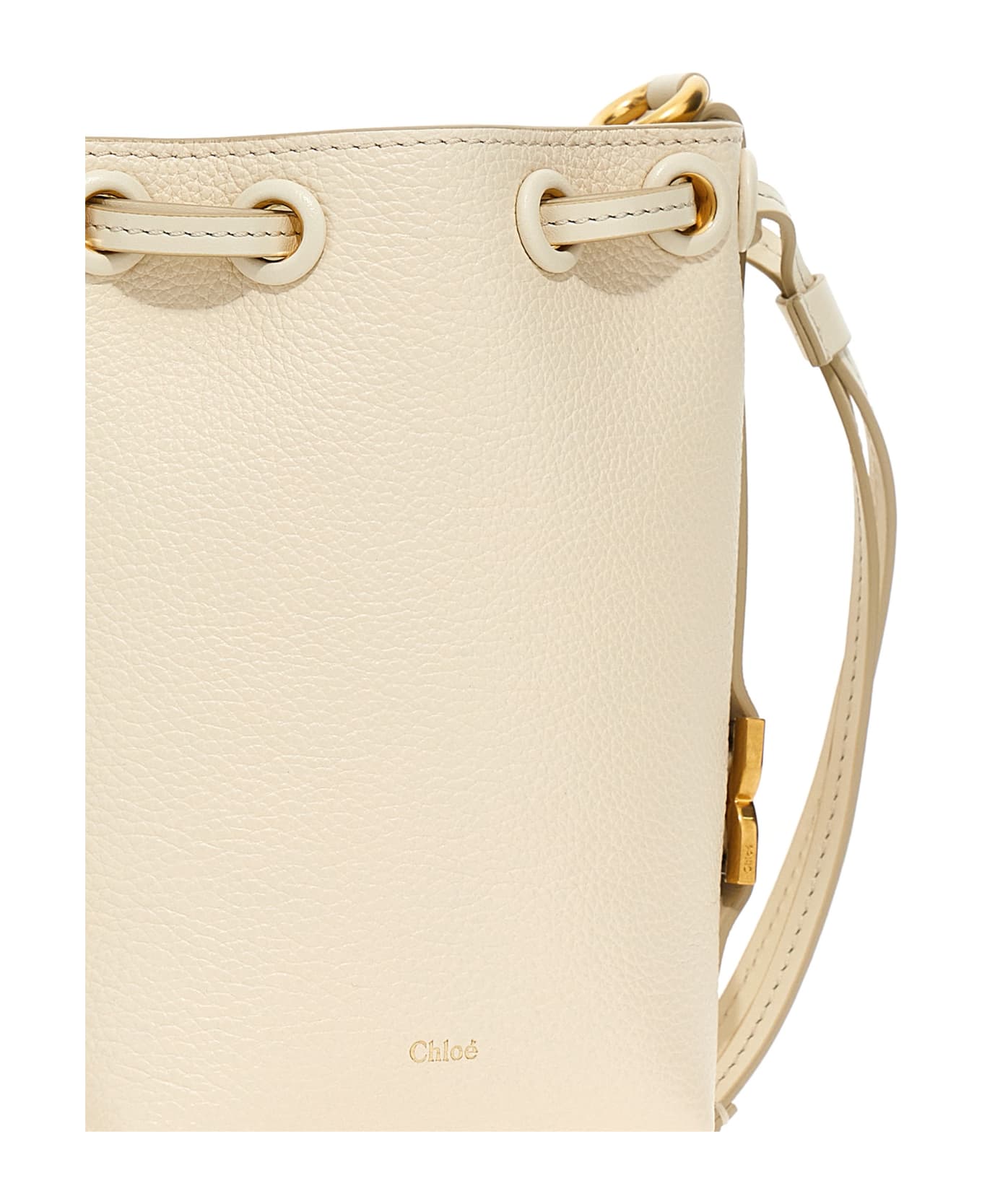 Chloé 'marcie' Bucket Bag - Misty Ivory