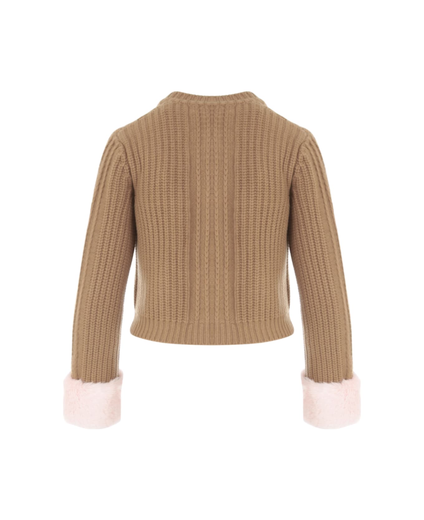 Blumarine Korean L/s Sweater Blumarine - BISCUIT