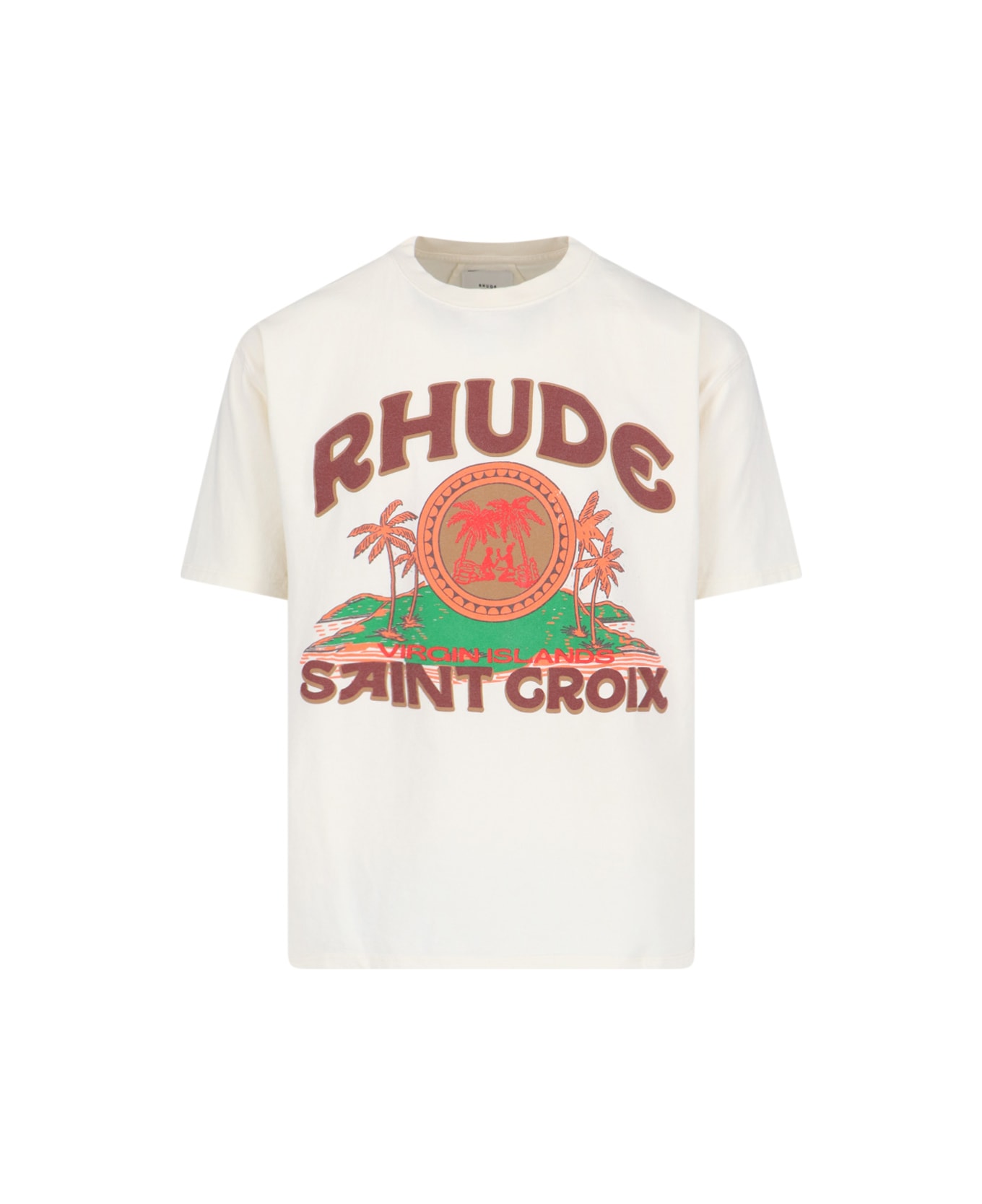 Rhude 'saint Groix' T-shirt - Crema
