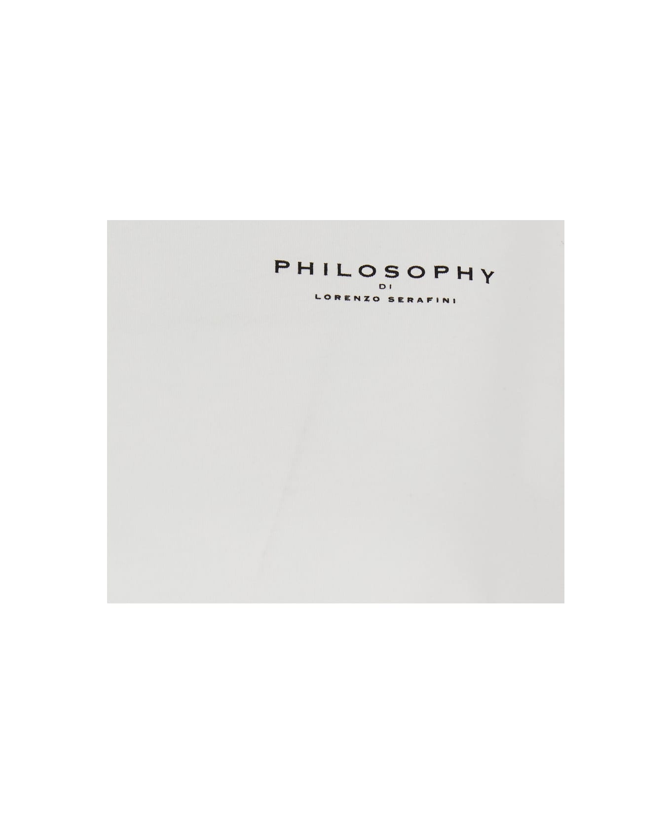 Philosophy di Lorenzo Serafini White T-shirt With Maxi Logo Printed On The Back In Cotton Woman - MULTI WHITE