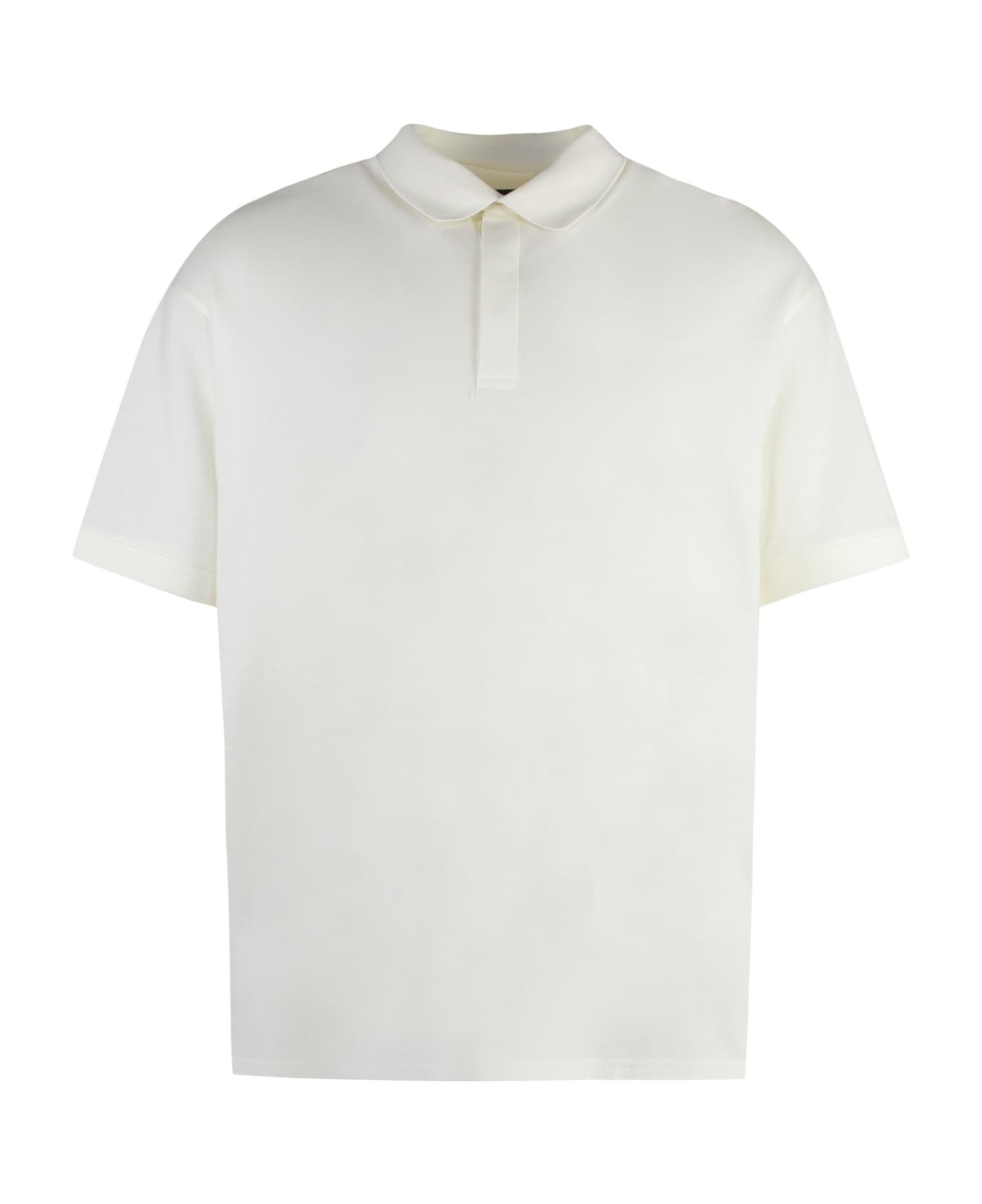 Y-3 Cotton-piqué Polo Shirt - Ivory