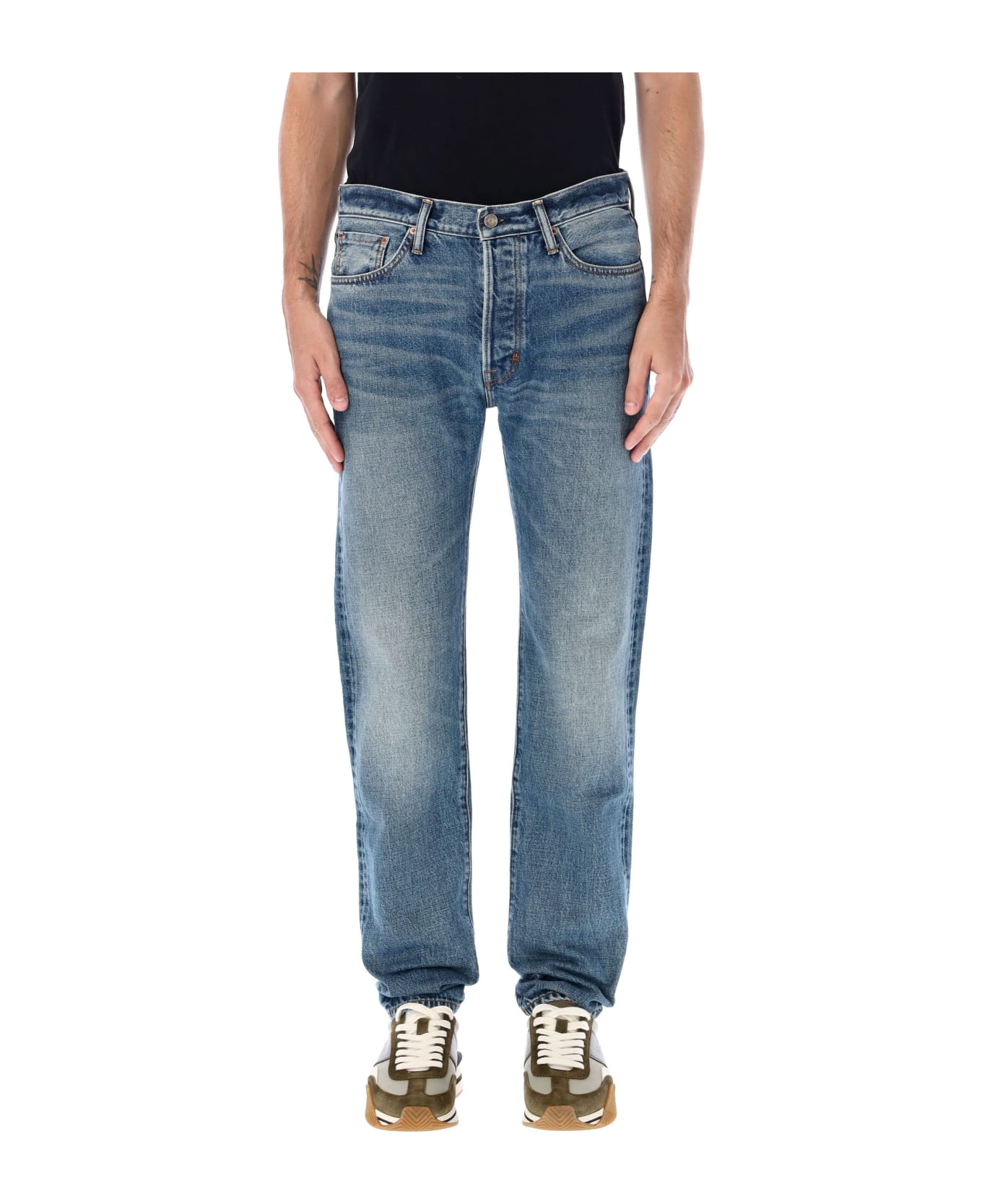 Tom Ford Slim Denim Jeans - AUTHENTIC WASHED