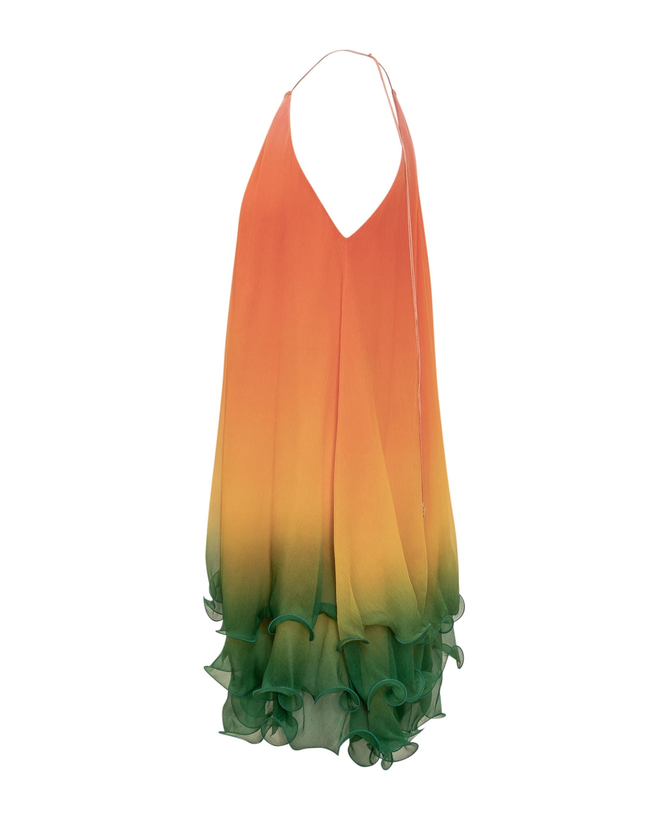 Casablanca Silk Cocktail Dress - RAINBOW GRADIENT ワンピース＆ドレス