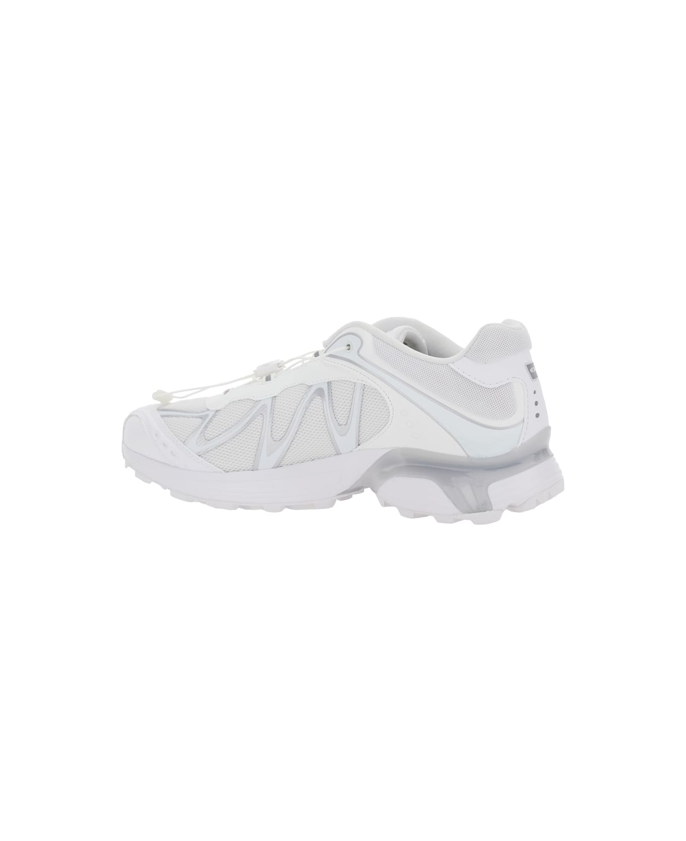 Salomon 'xt-whisper' White Sneakers With Printed Logo On The Side And Drawstring Closure In Fabric Unisex - White