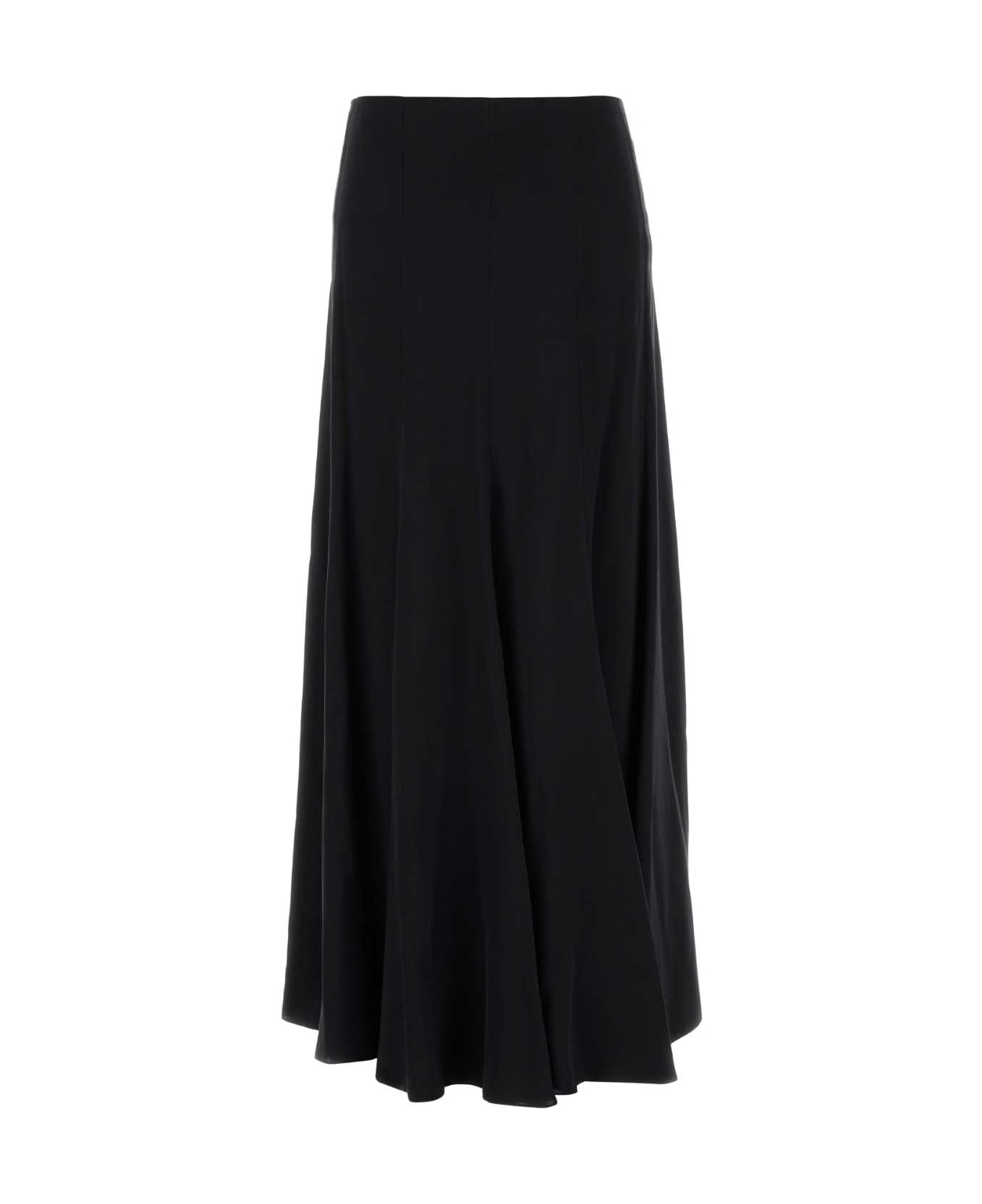Chloé Black Satin Skirt - Black