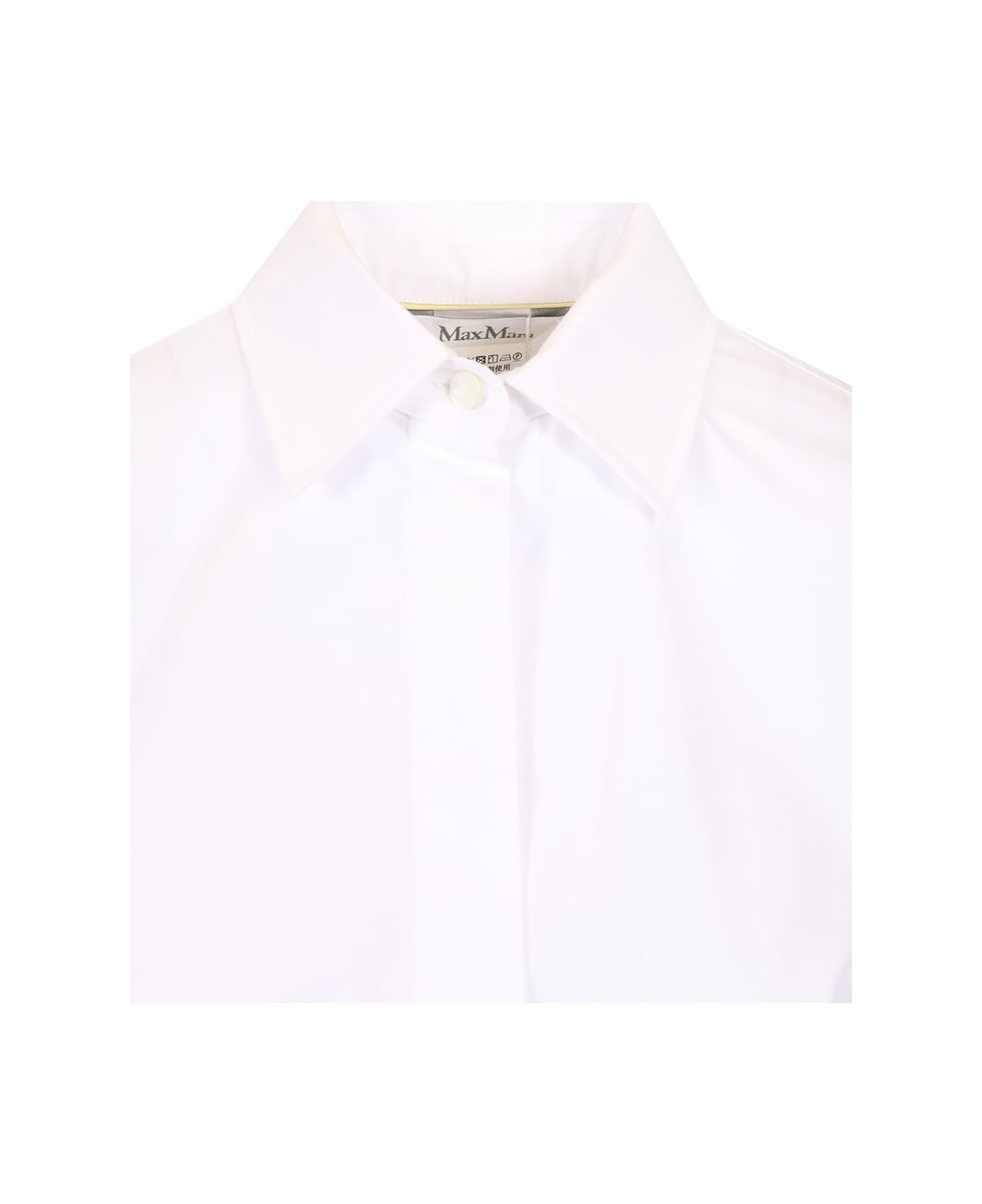 Max Mara Cotton Crop Shirt - WHITE