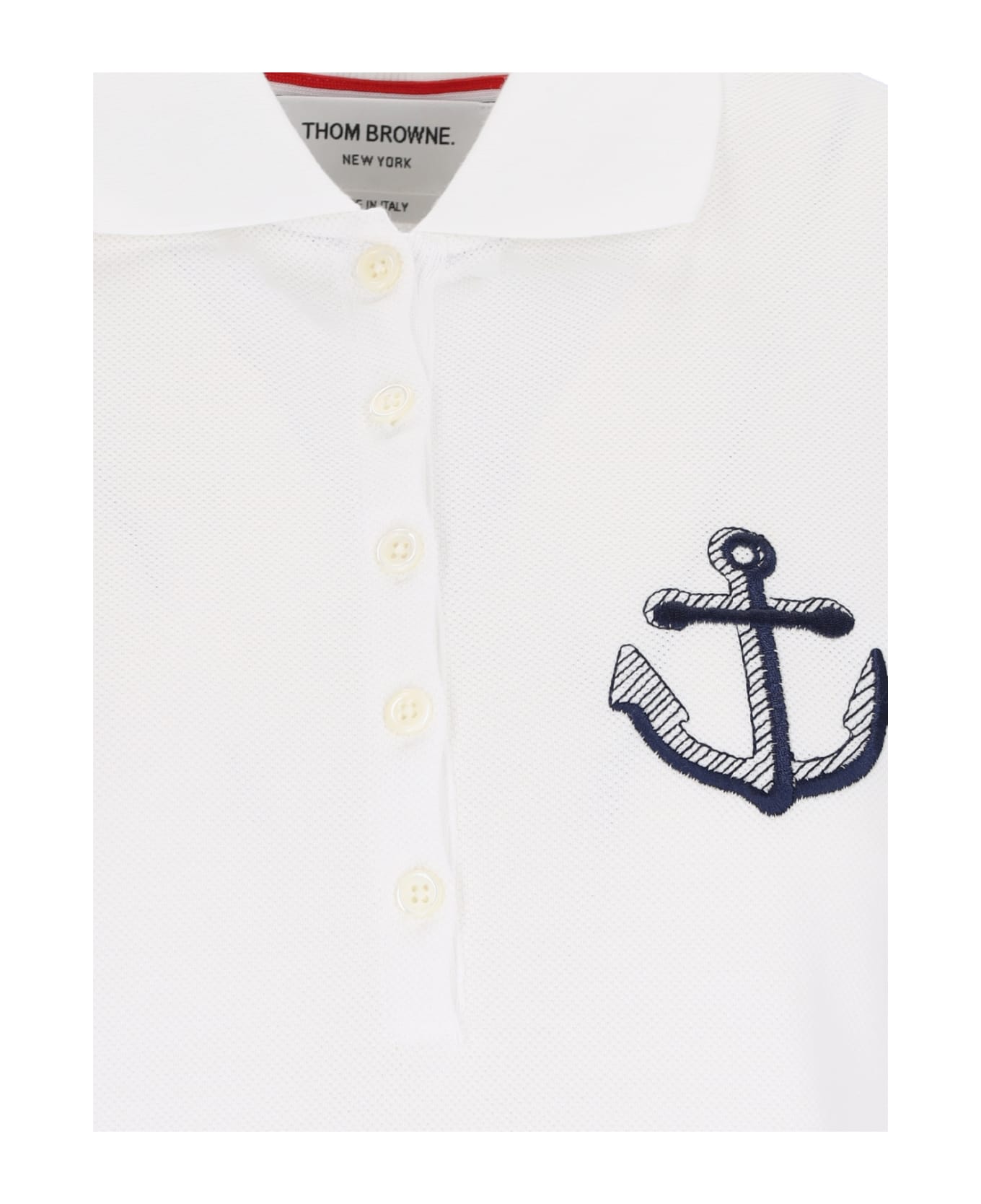 Thom Browne Anchor Polo Shirt - White