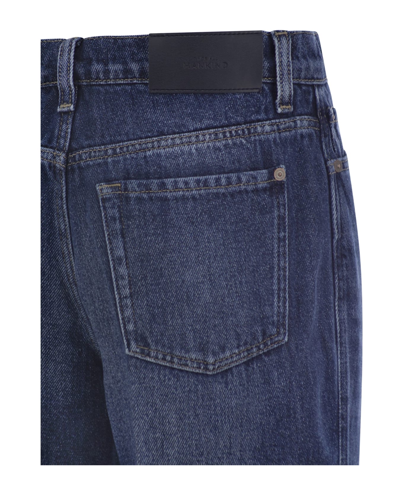 7 For All Mankind Modern Dojo Tailorless - High Waisted Flared Jeans - Dark Denim