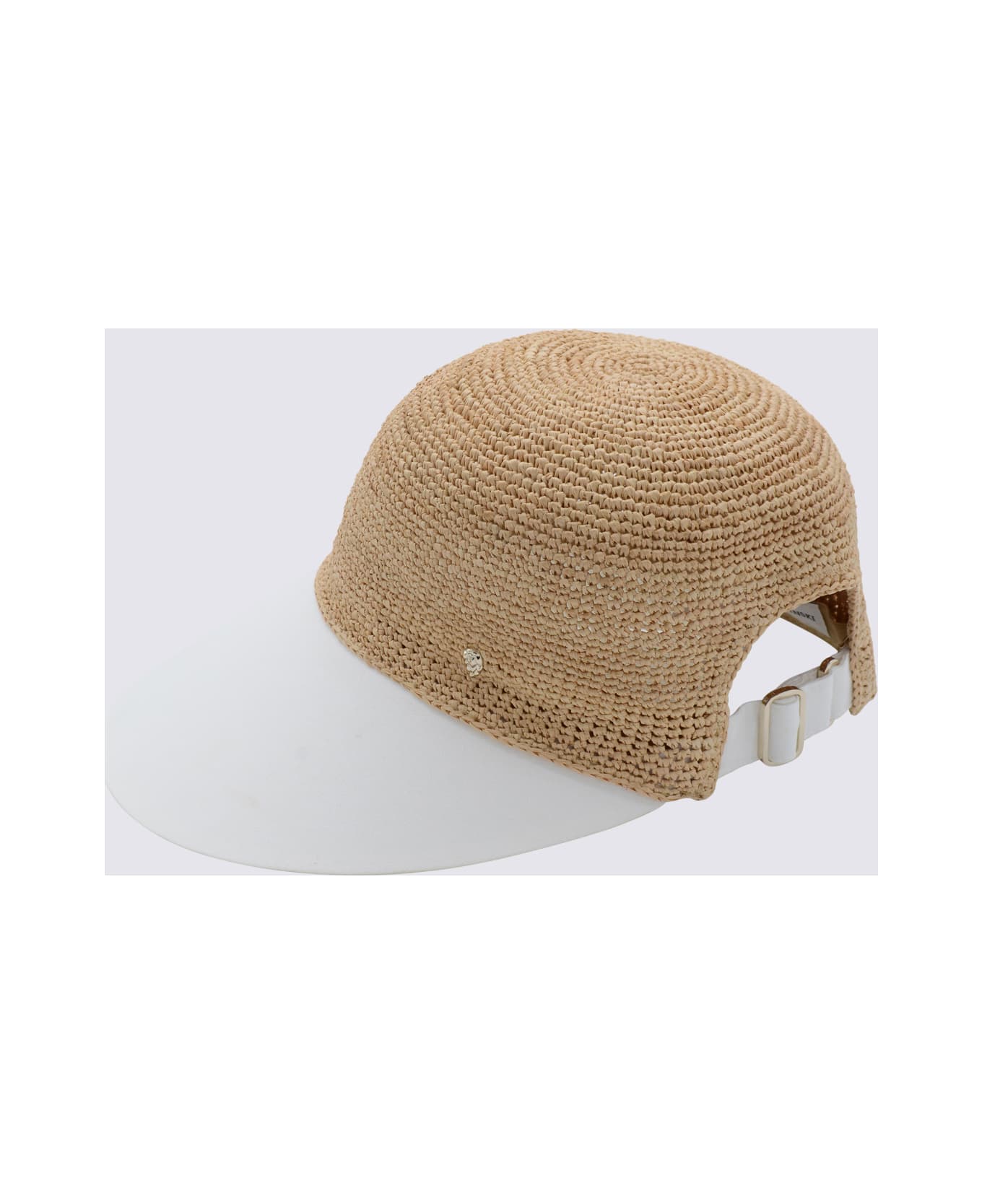 Helen Kaminski Natural And White Raffia Hat
