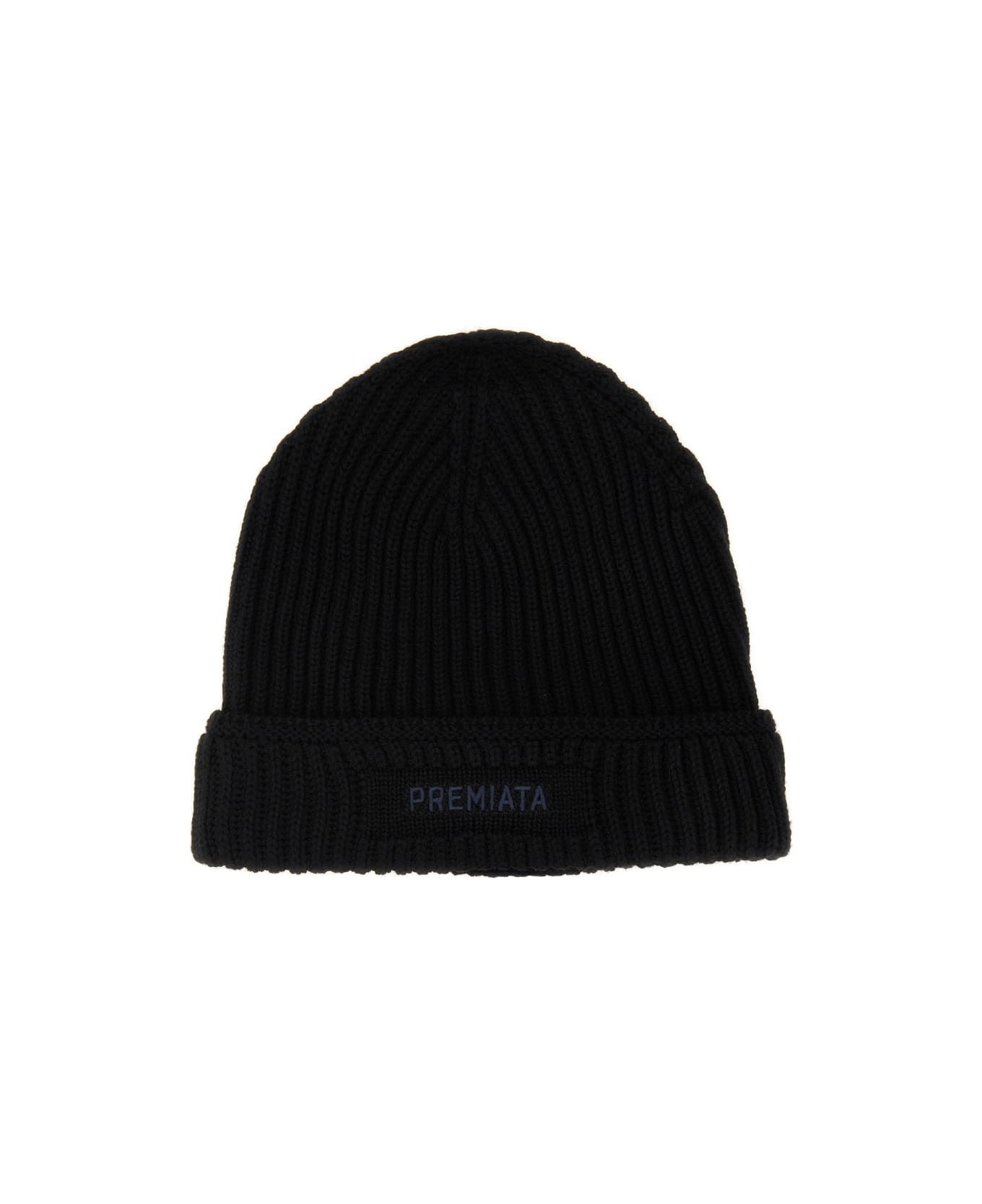 Premiata Wool Cap With Logo - BLACK