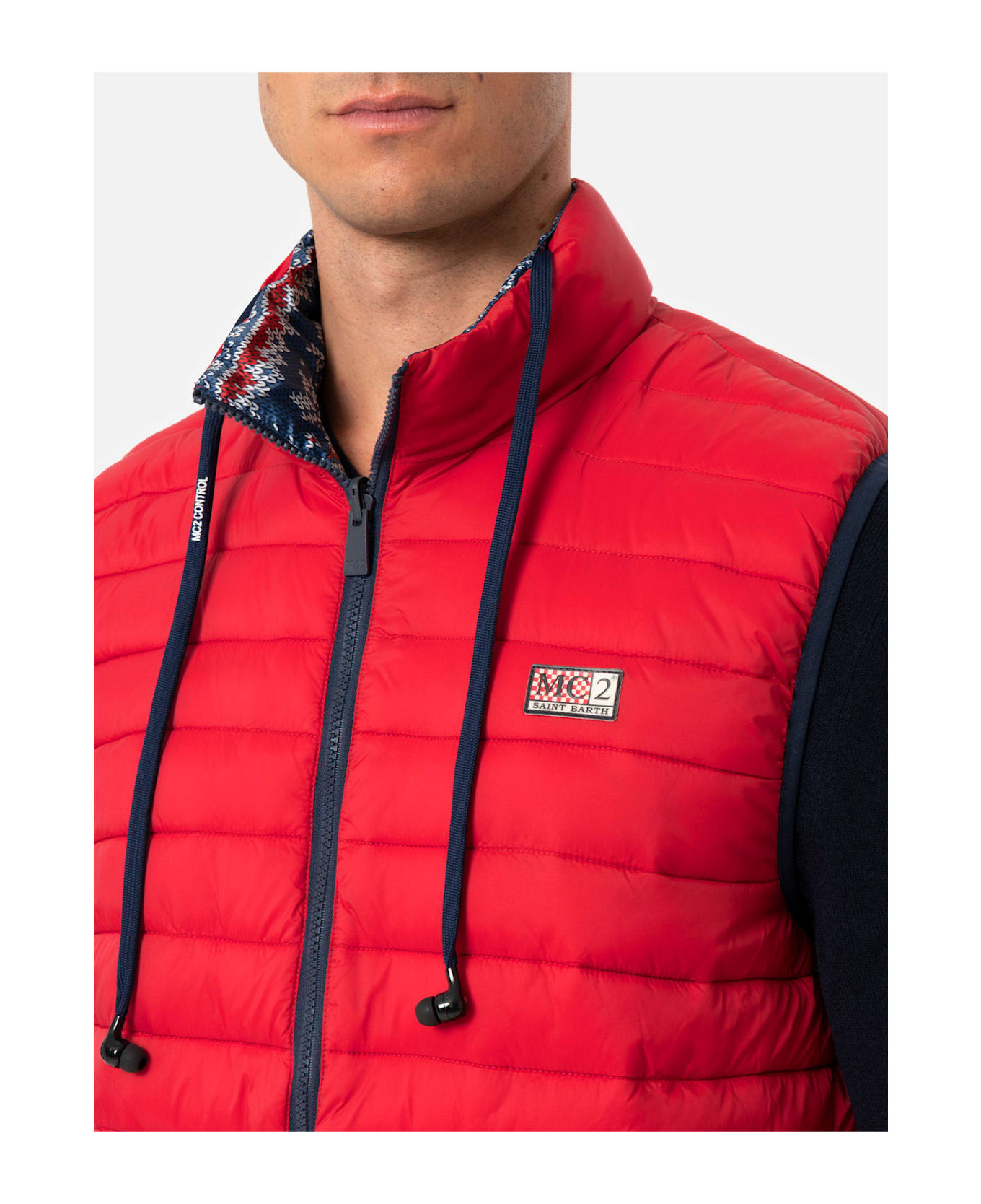 MC2 Saint Barth Man Red Padded Vest Aspen - RED