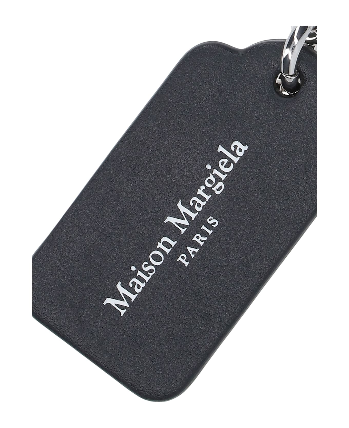 Maison Margiela Logo Keyring - Black  