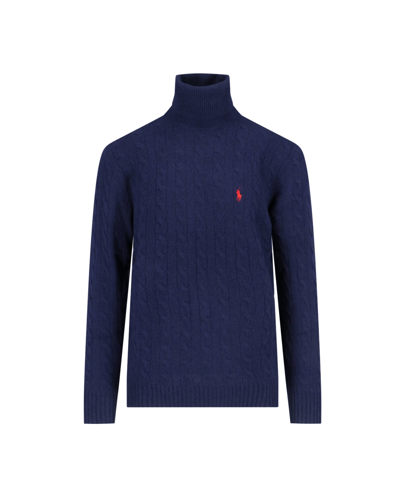Ralph Lauren Logo Turtleneck Sweater - HUNTER NAVY