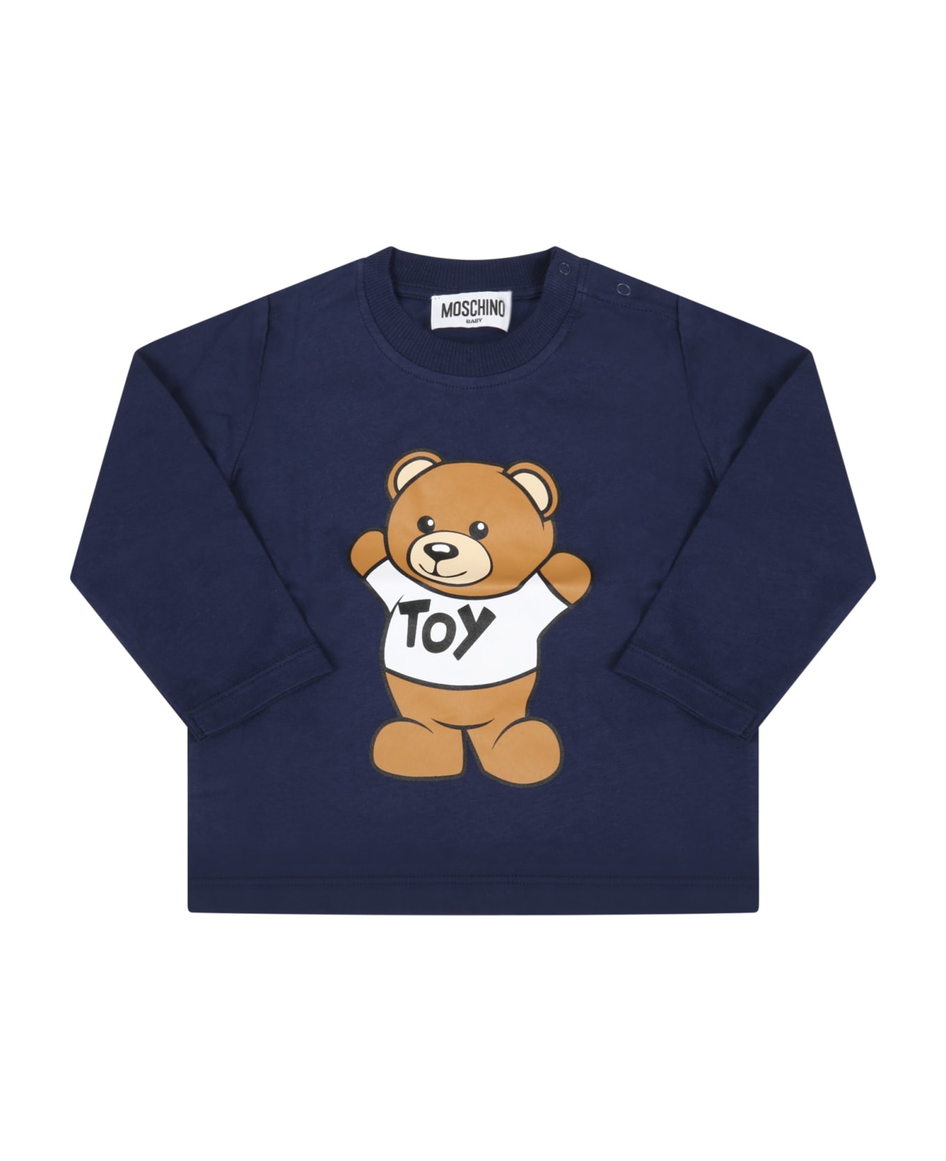 Moschino Blue T-shirt For Baby Kids With Teddy Bear - Blue