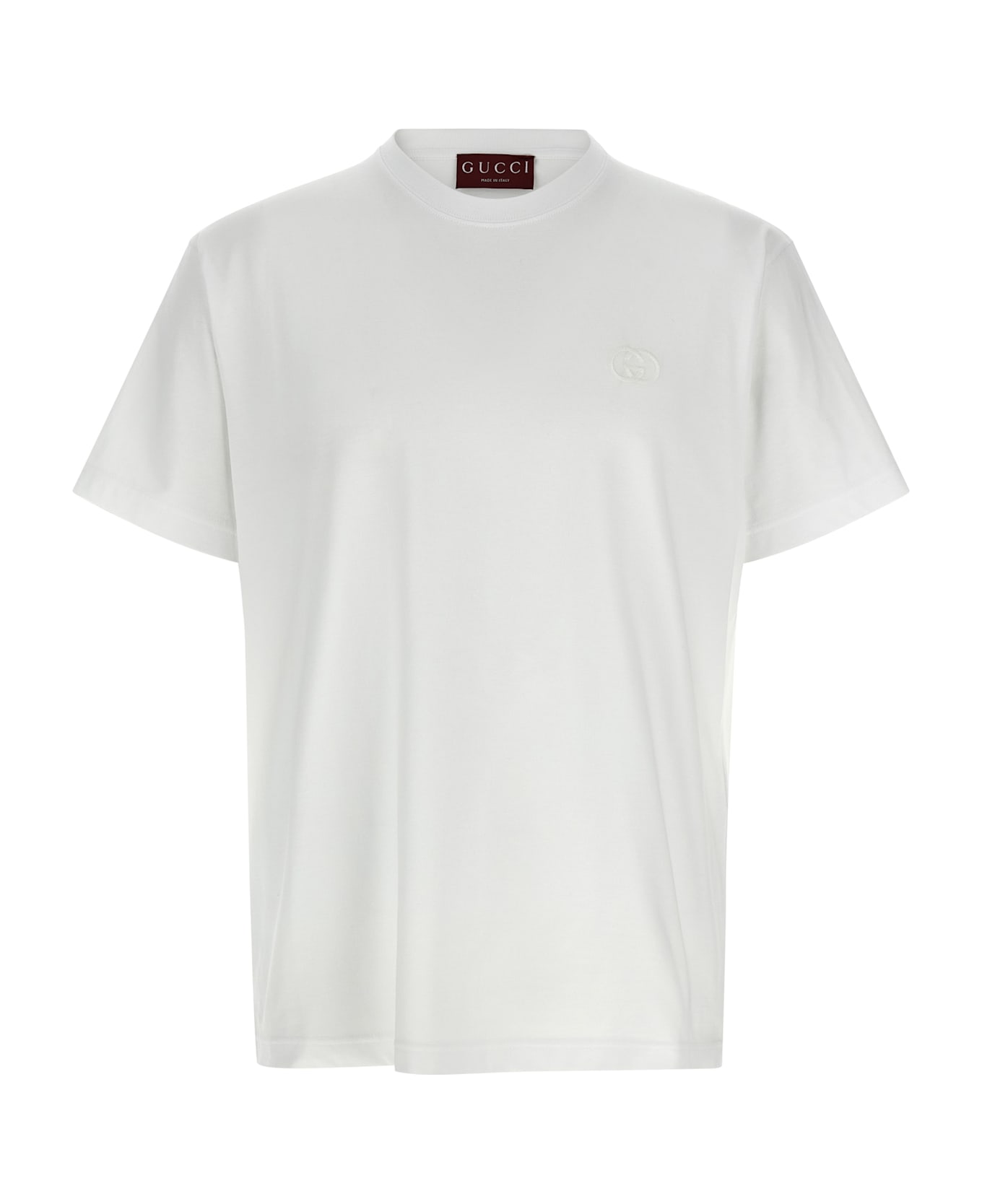 Gucci Logo Embroidery T-shirt - White