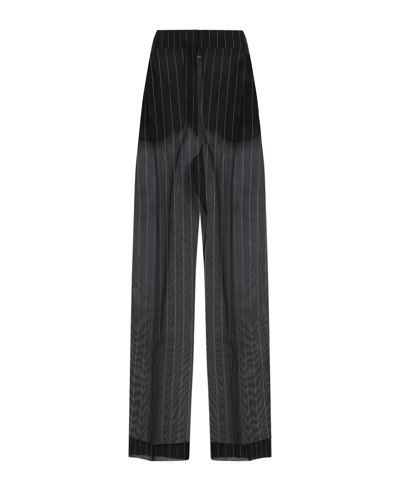 Khaite Lenton Pants - Black White Stripe