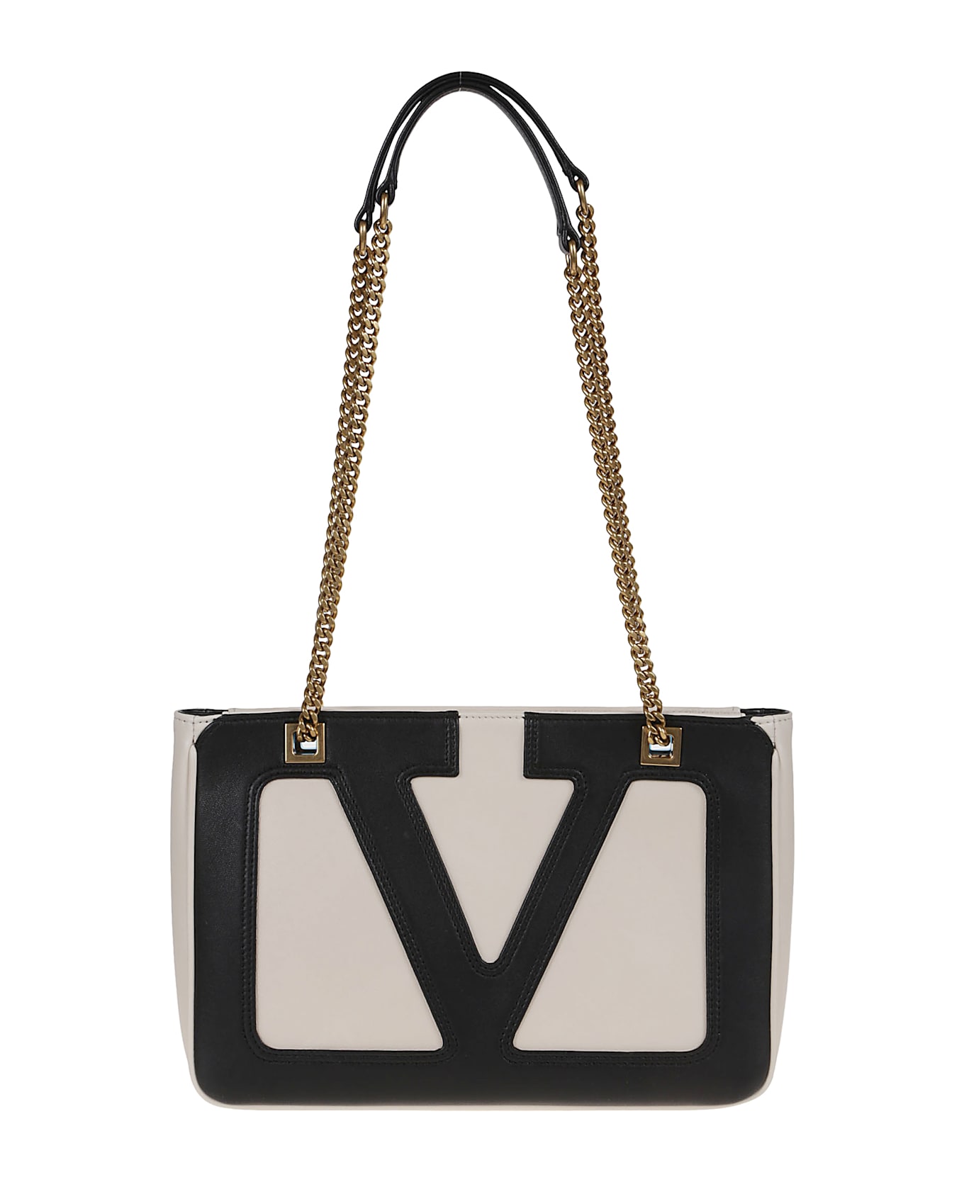 Valentino Garavani Small Tote Viva Superstar - V Butter White Nero