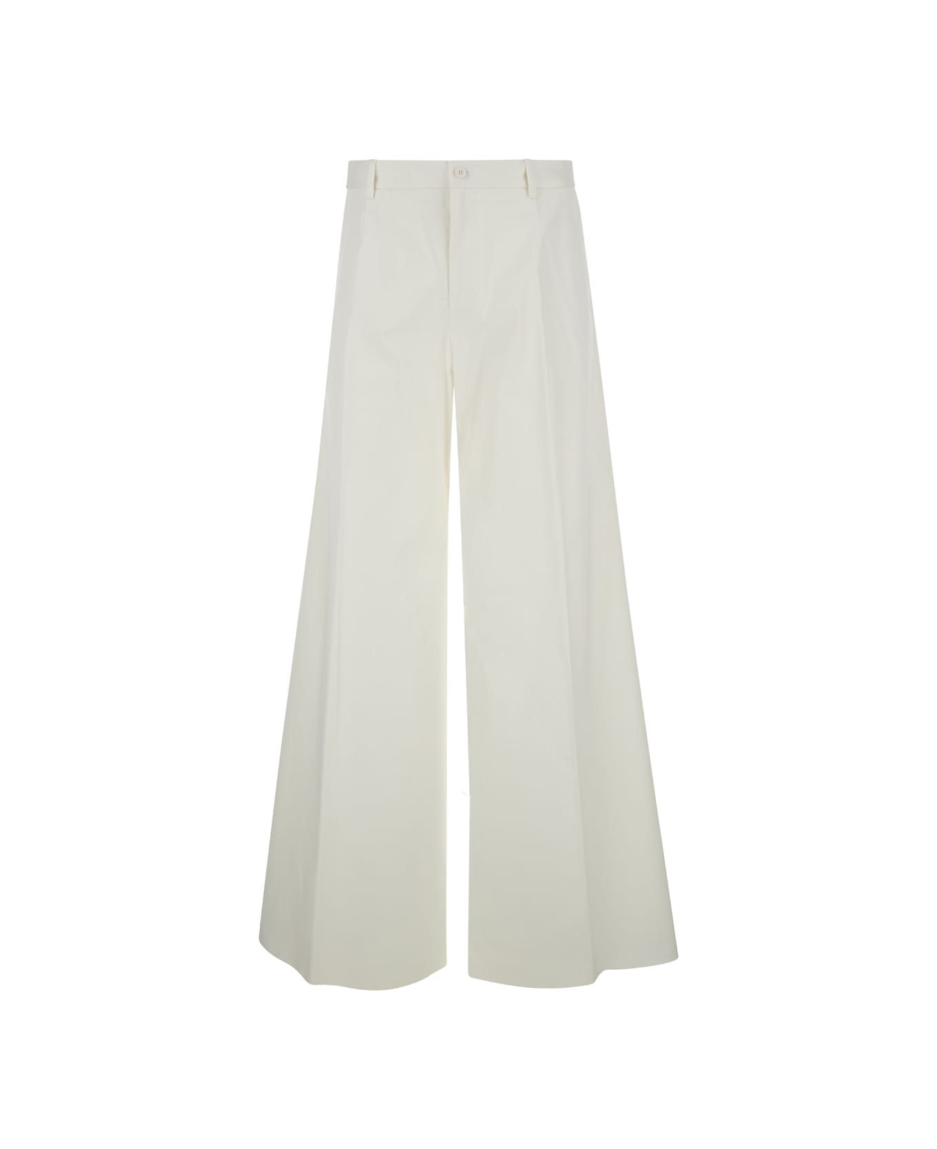 Dolce & Gabbana Look 16/17 Pantalone In Drill Di Cotone - WHITE ボトムス