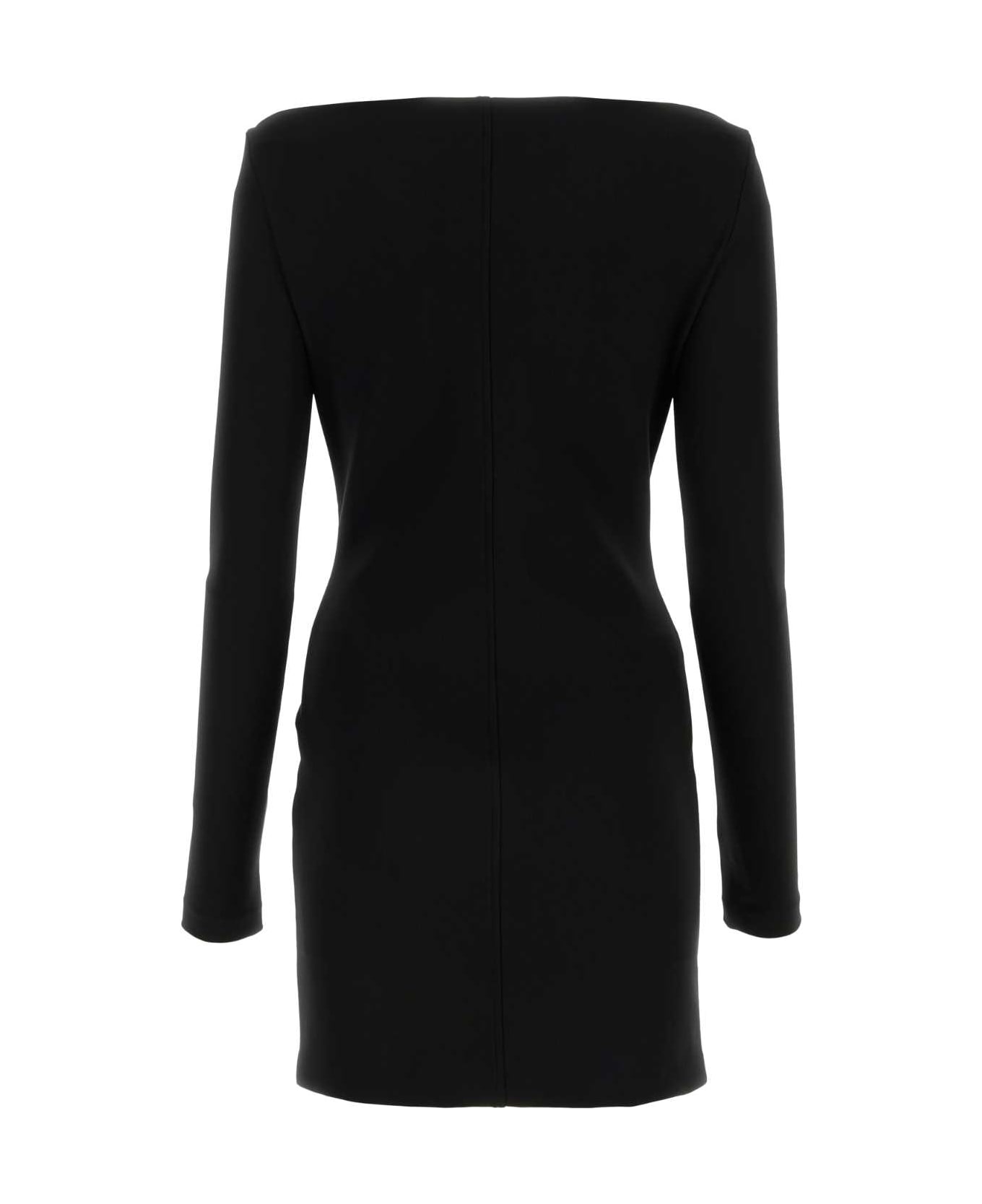 Blumarine Black Stretch Viscose Blend Mini Dress - NERO ワンピース＆ドレス
