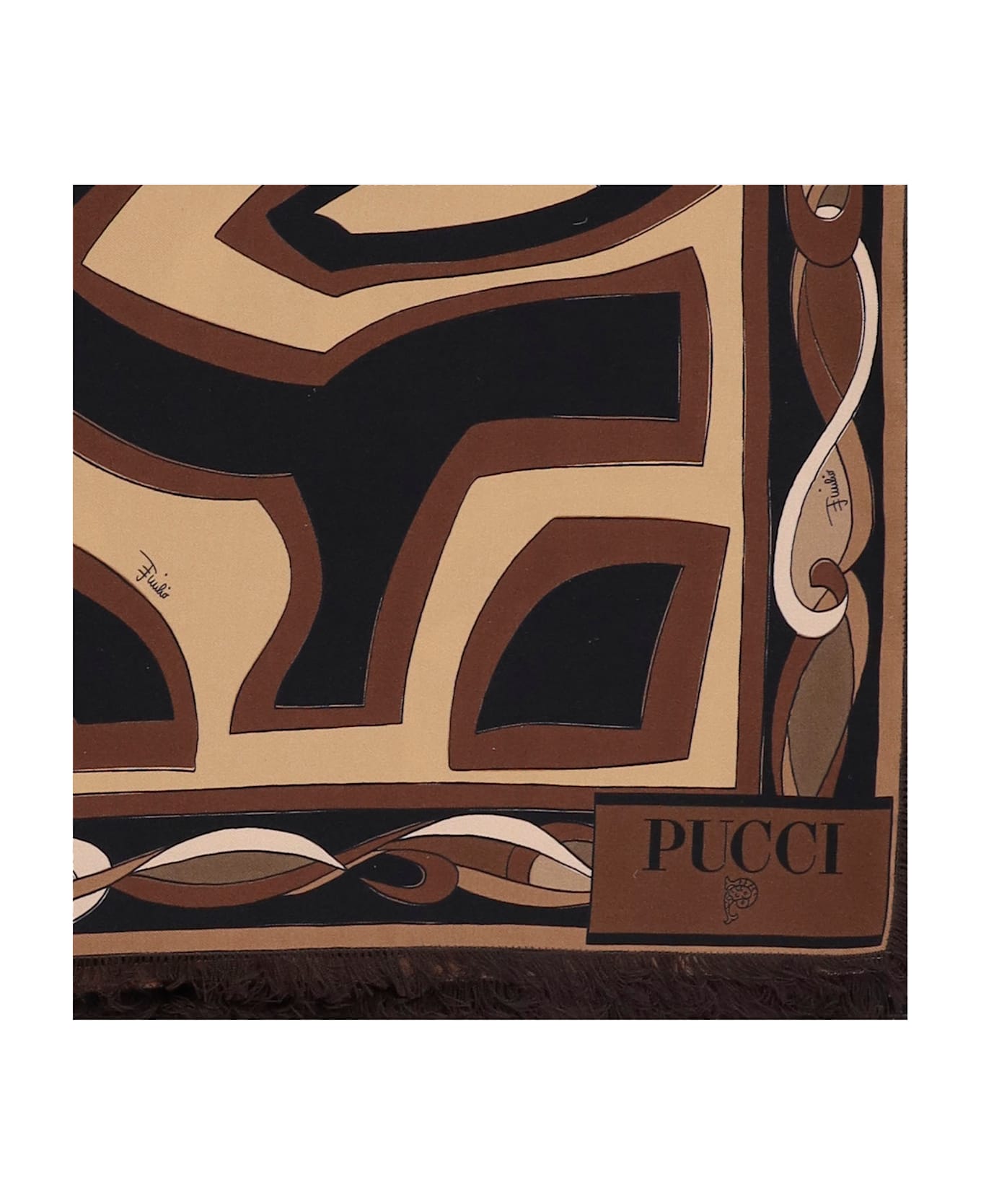 Pucci Printed Silk Scarf - Red