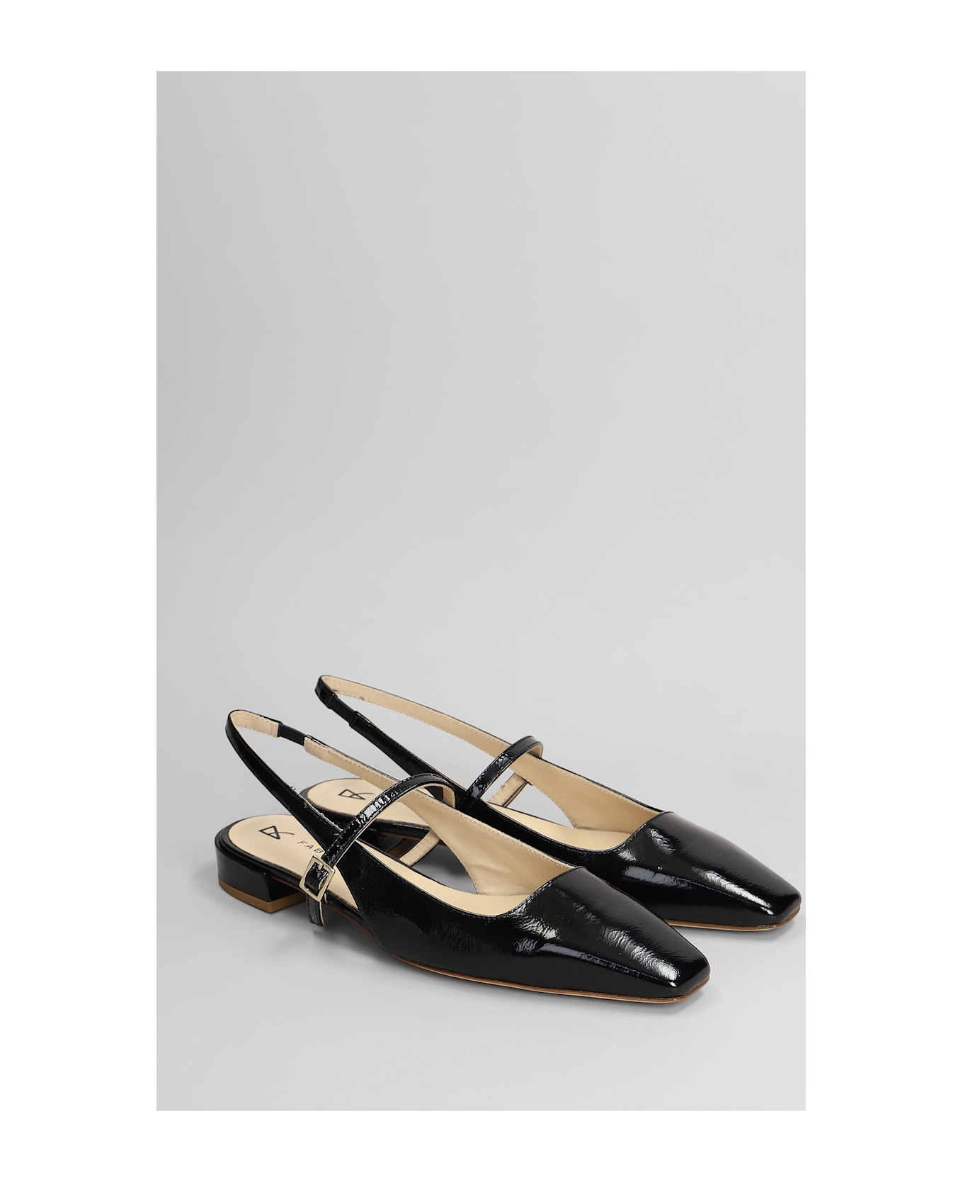 Fabio Rusconi Ballet Flats In Black Leather - black