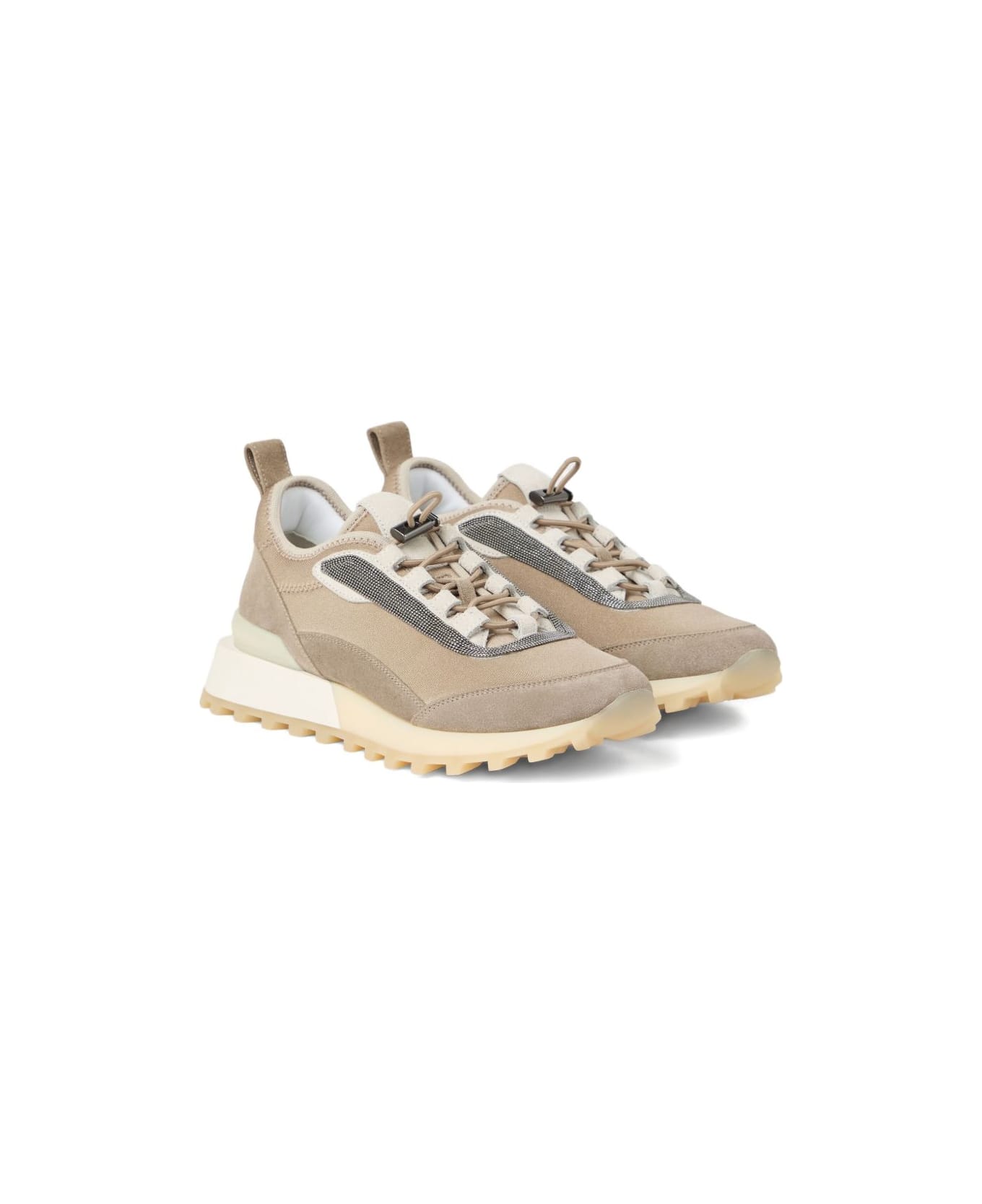 Brunello Cucinelli Leather Sneakers - Beige スニーカー