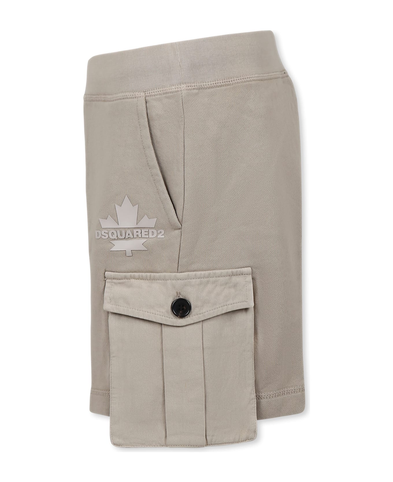 Dsquared2 Beige Shorts For Boy With Logo - Beige