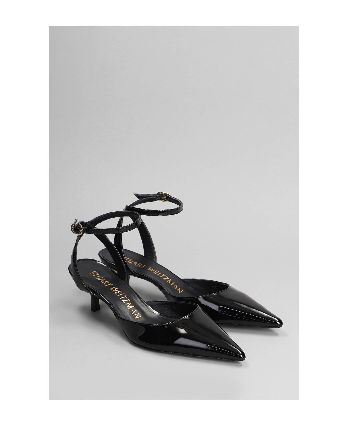 Stuart Weitzman Barelythere 50 Pumps In Black Patent Leather - black