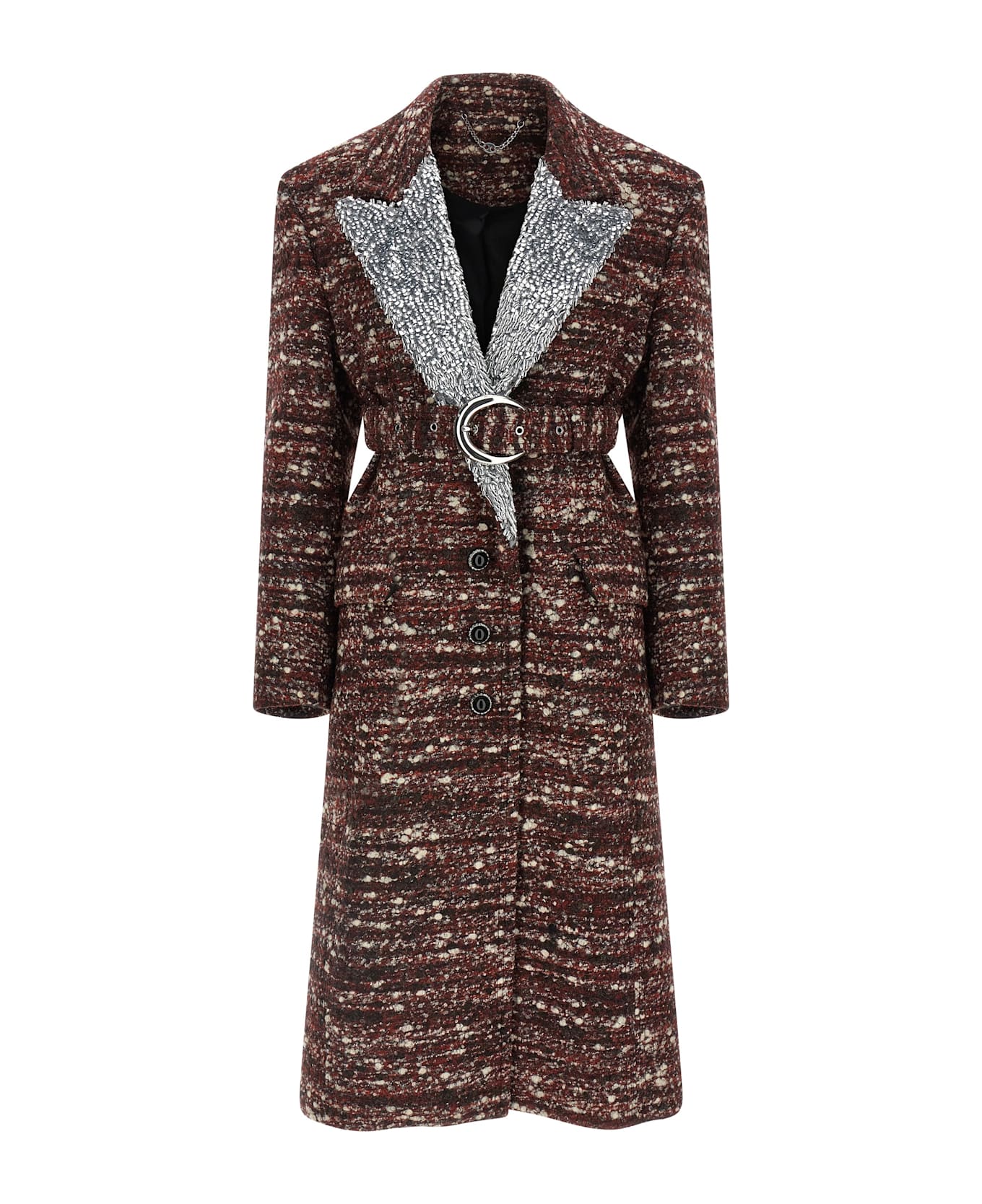 Paco Rabanne Bouclé Wool Coat - Multicolor