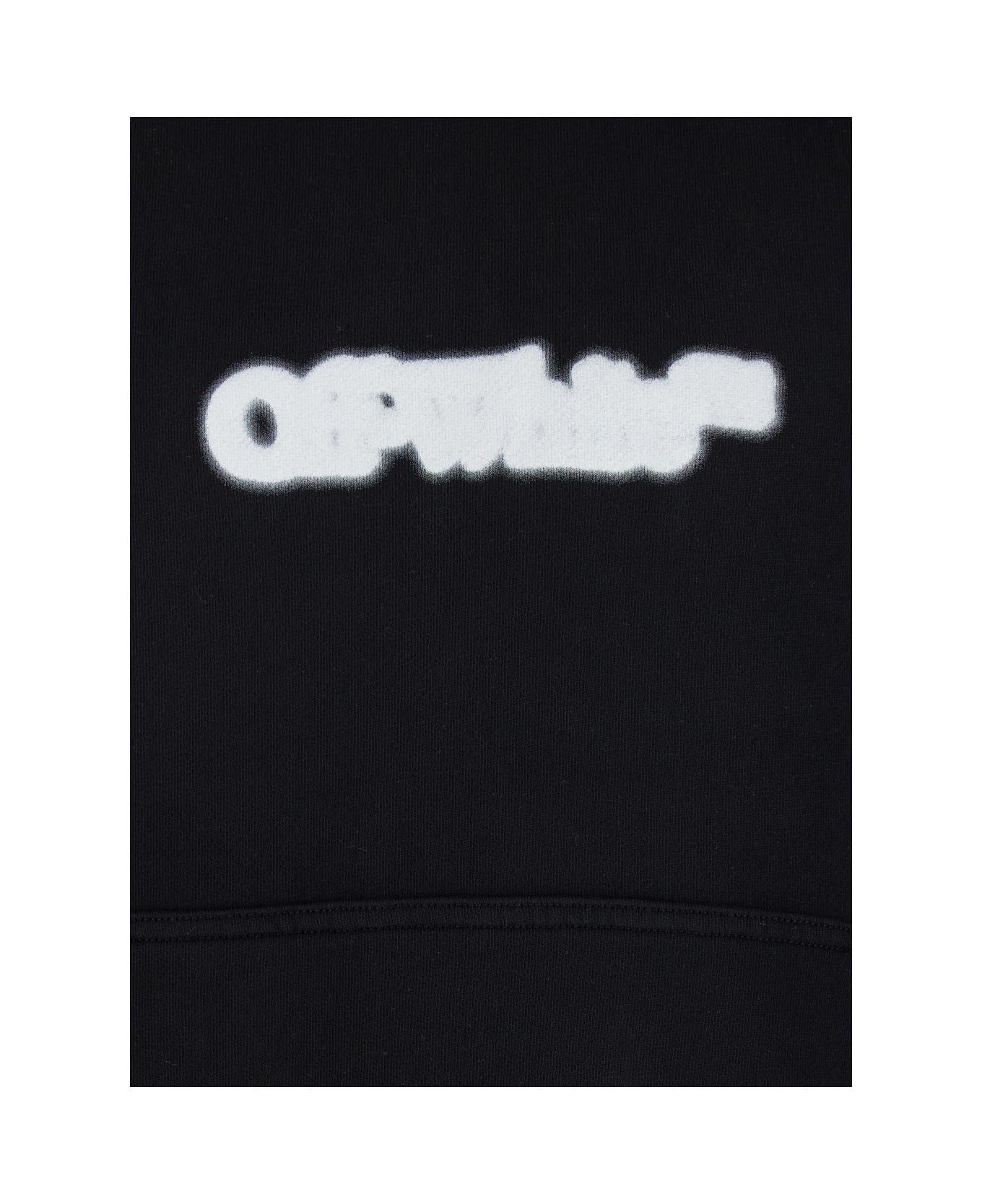 Off-White (spray Arrow Skate Hoodie Black - White) - BLACK WHITE
