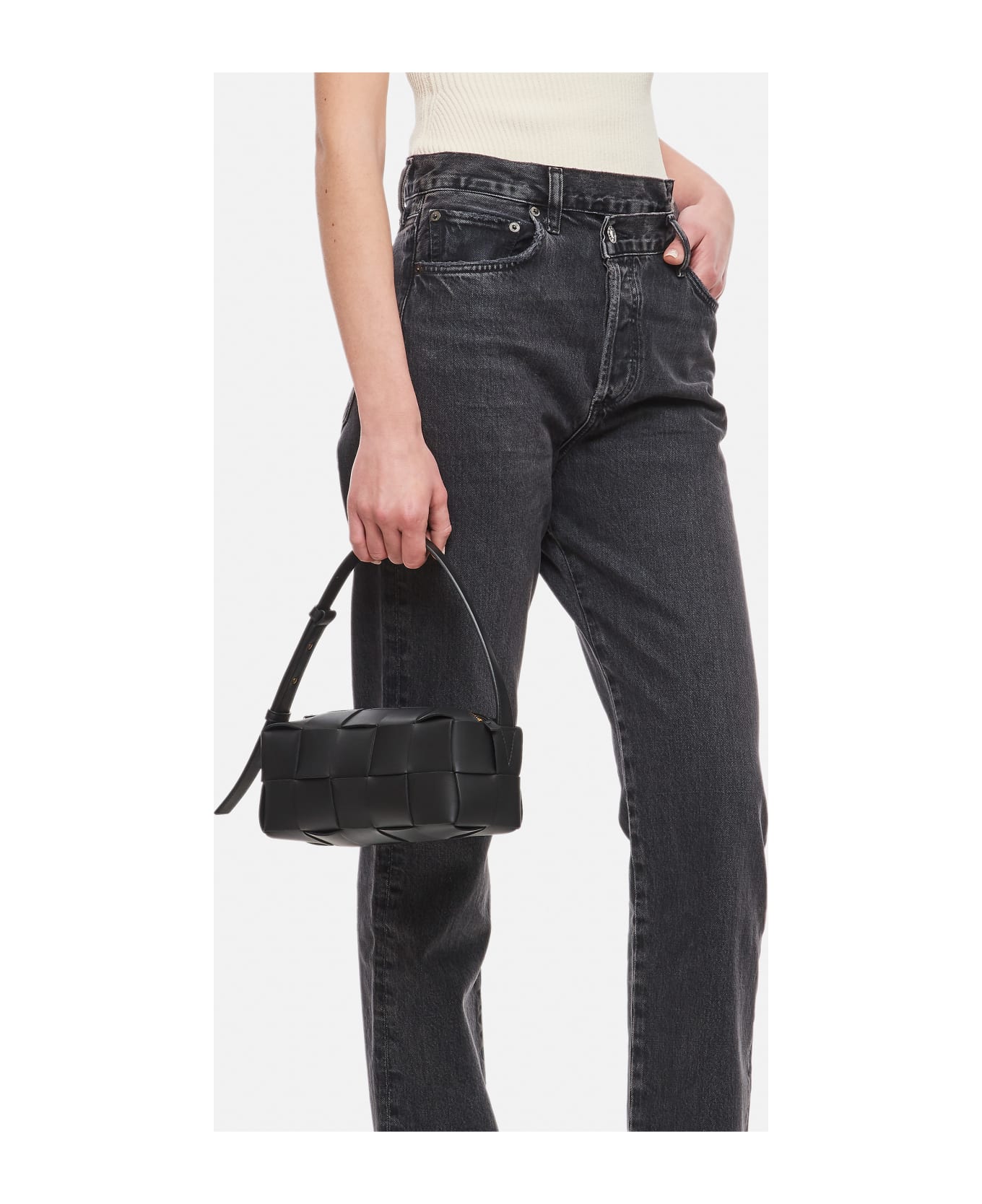 Bottega Veneta Small Brick Cassette Leather Shoulder Bag