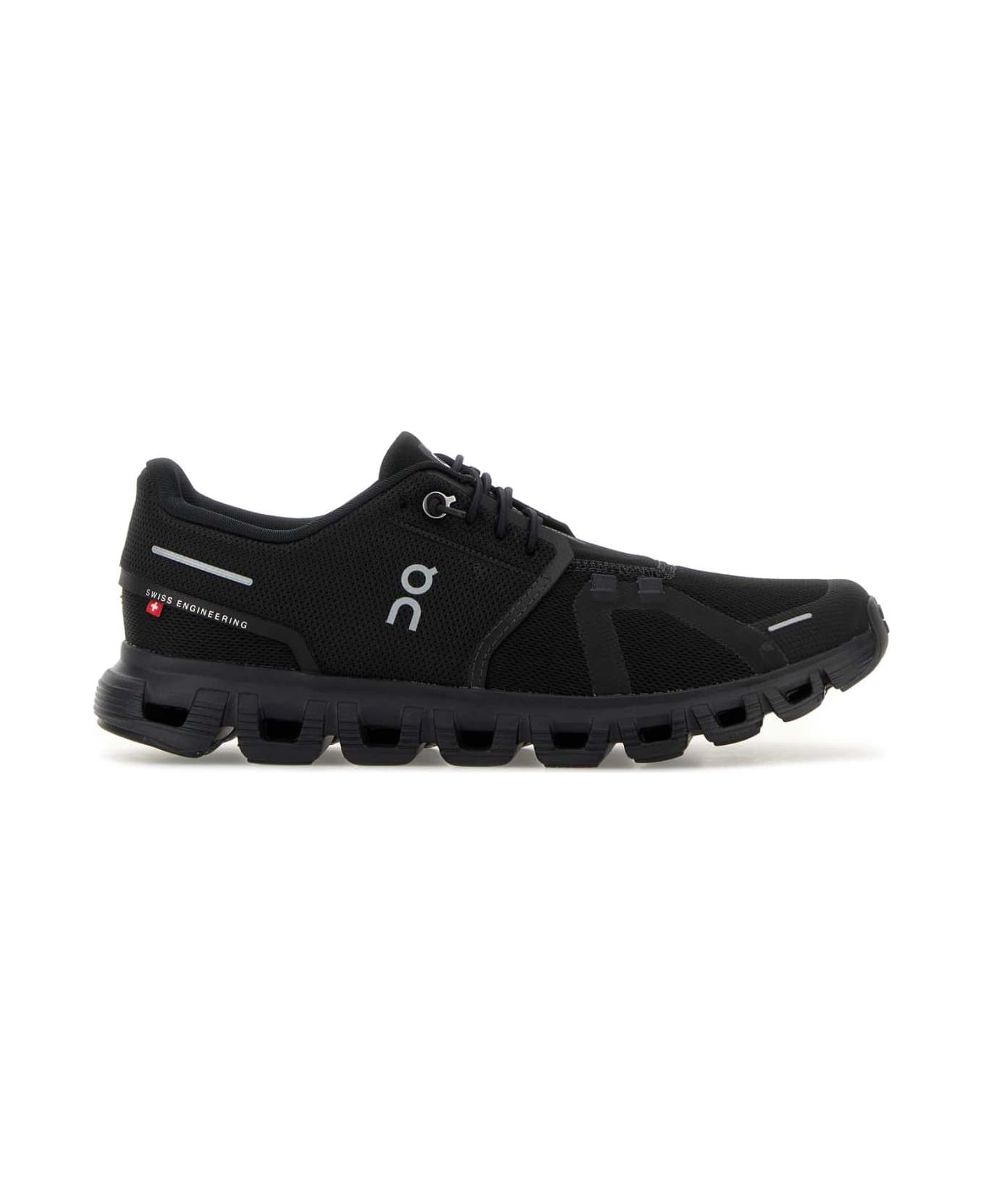 ON Black Mesh Cloud 6 Sneakers - BLACKBLACK
