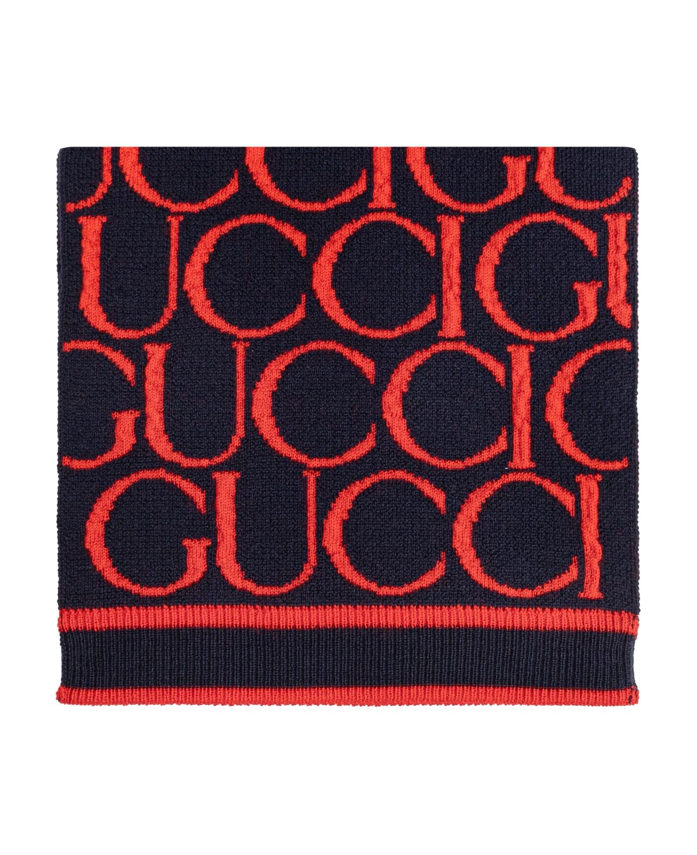 Gucci Kids Wool Scarf - Red/blue アクセサリー＆ギフト