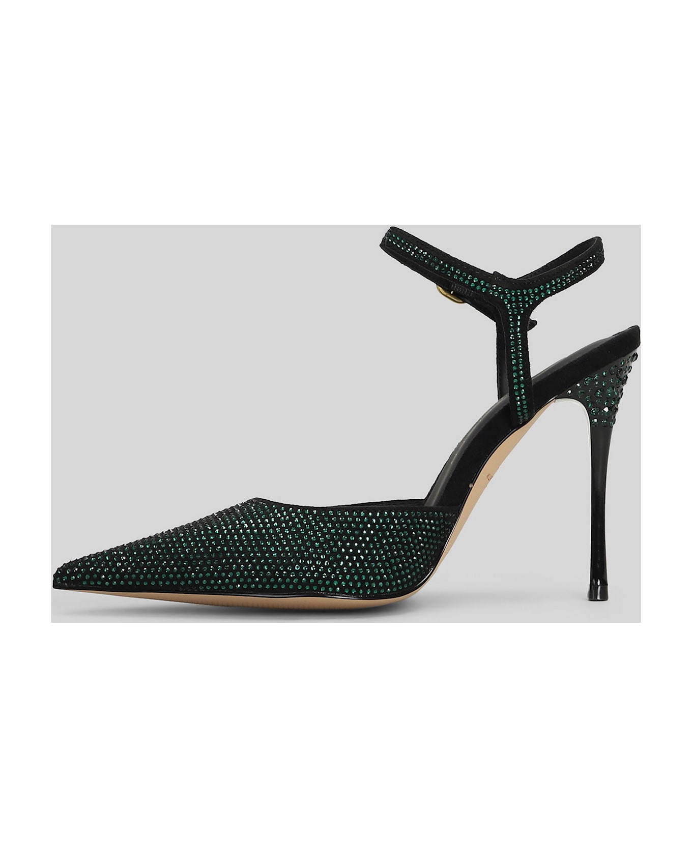 Kurt Geiger Mayfauir Point Ankle Pumps In Green Suede - green