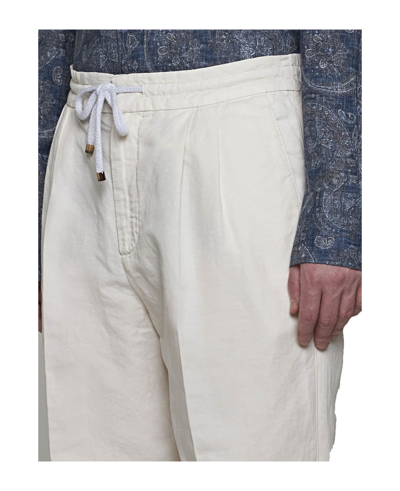 Brunello Cucinelli Pleated Trousers - White スウェットパンツ