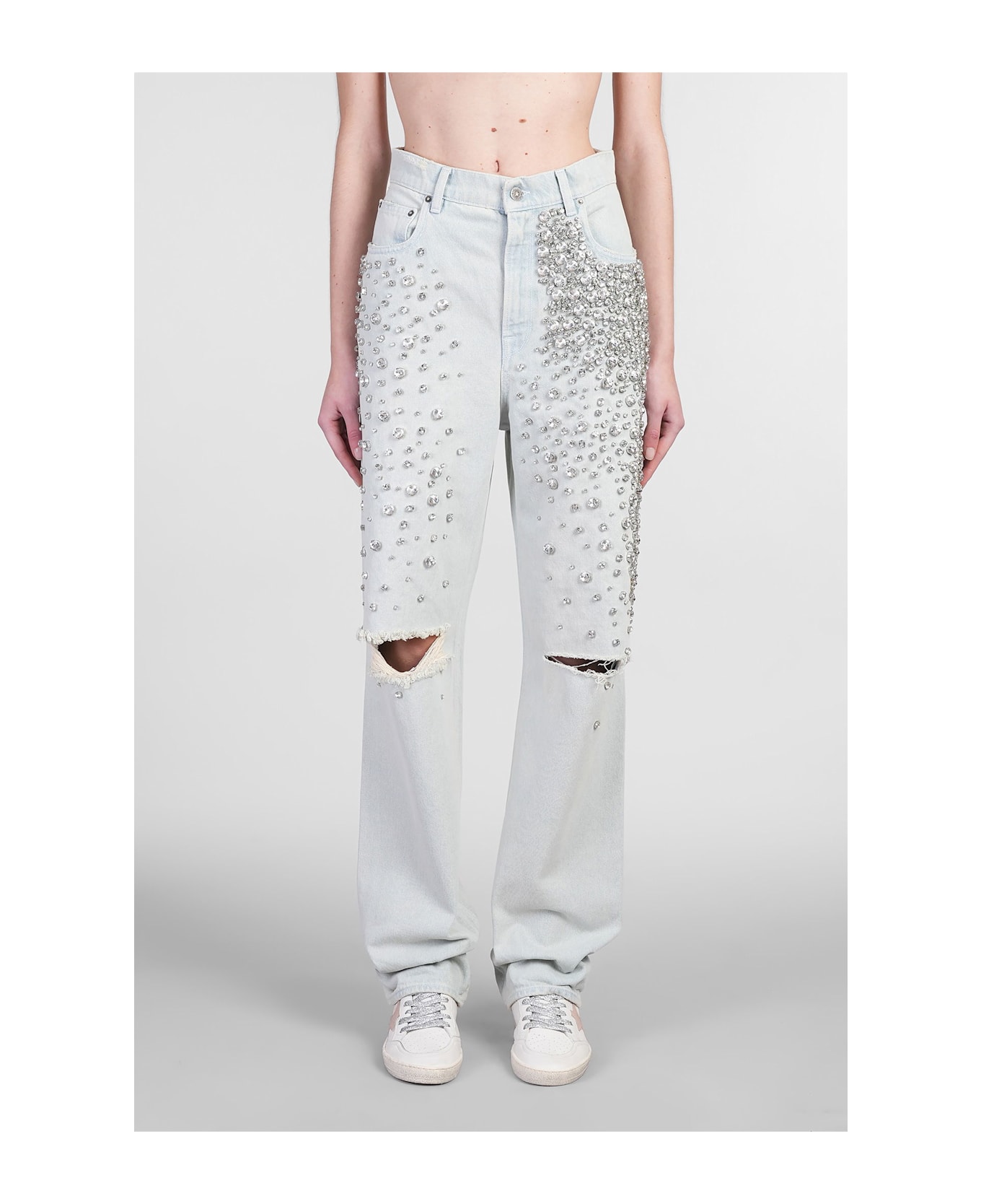 Golden Goose Kim Jeans In Cyan Denim - cyan