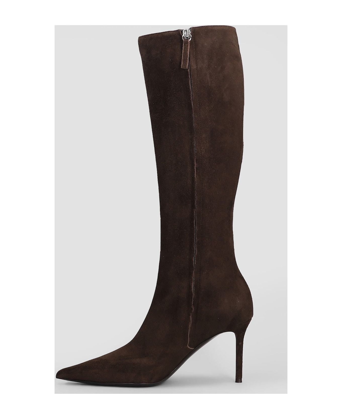 Giuseppe Zanotti Gz Tamigi 85 High Heels Boots In Brown Suede - brown