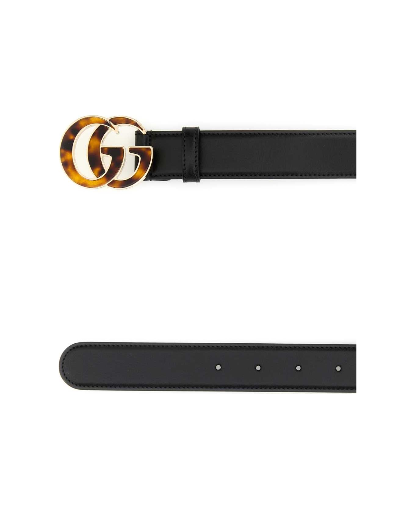 Gucci Black Leather Belt - BLACKTURTLE