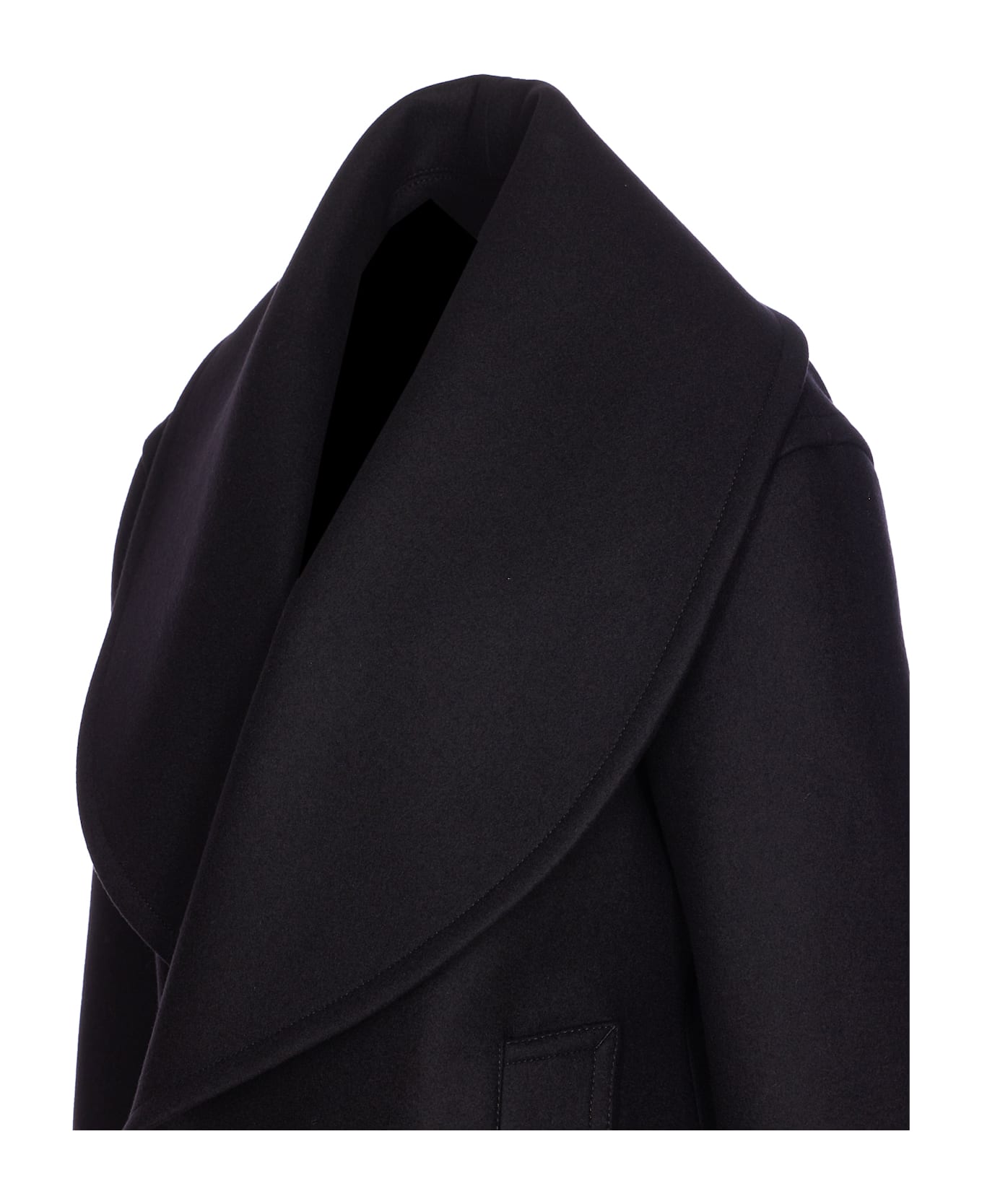 Bottega Veneta Double Breasted Coat - Black