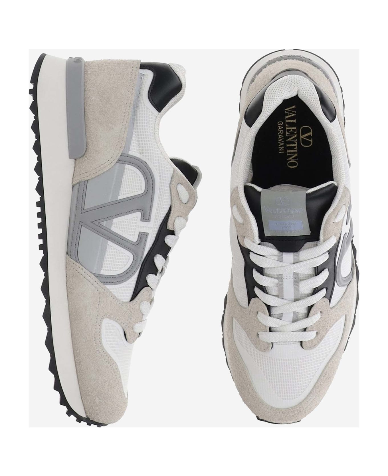 Valentino Garavani★ホワイト＆グレー VLogo Pace スニーカー Valentino Garavani VLogo Pace low-top Sneakers | Grey | FARFETCH