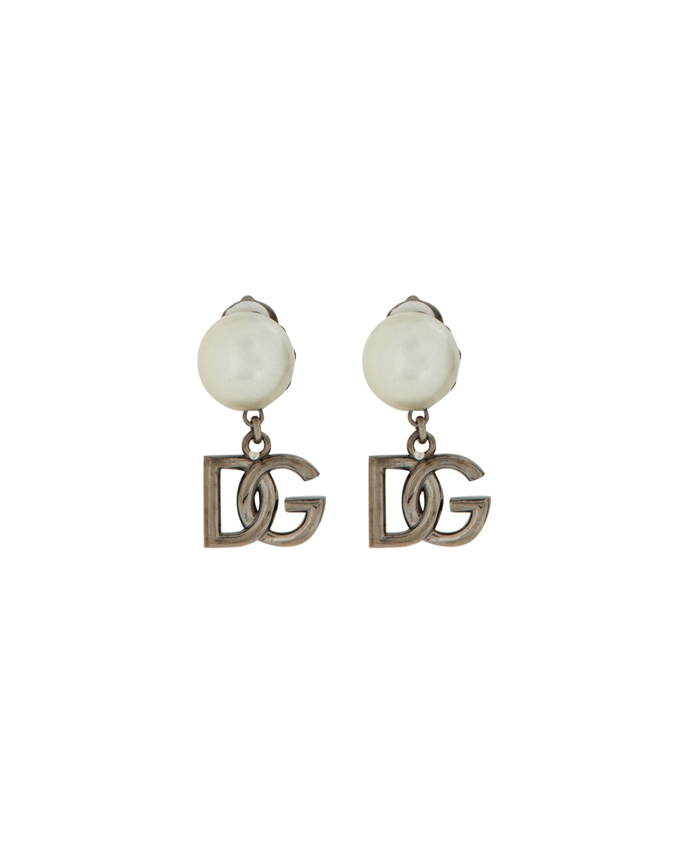 Dolce & Gabbana Logo Earrings - SILVER